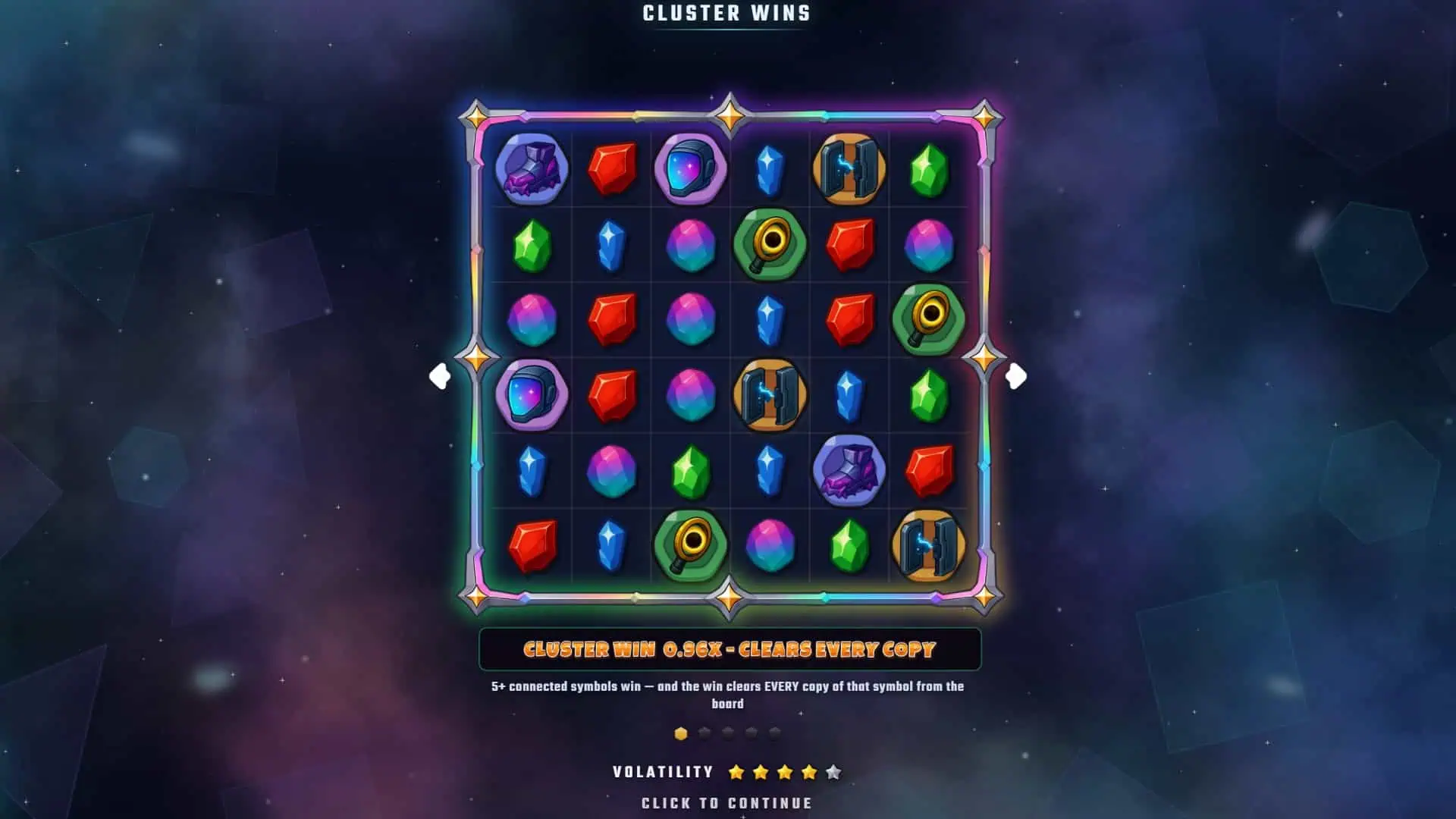 Void Rush slot intro screen