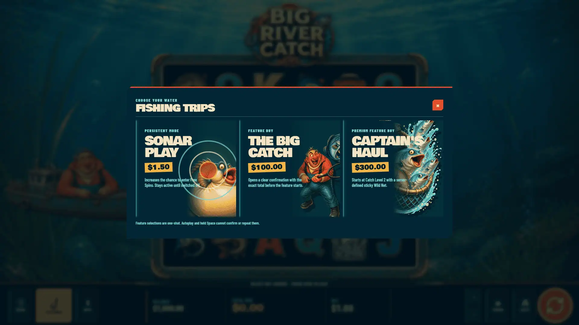 Big River Catch bonus buy menu