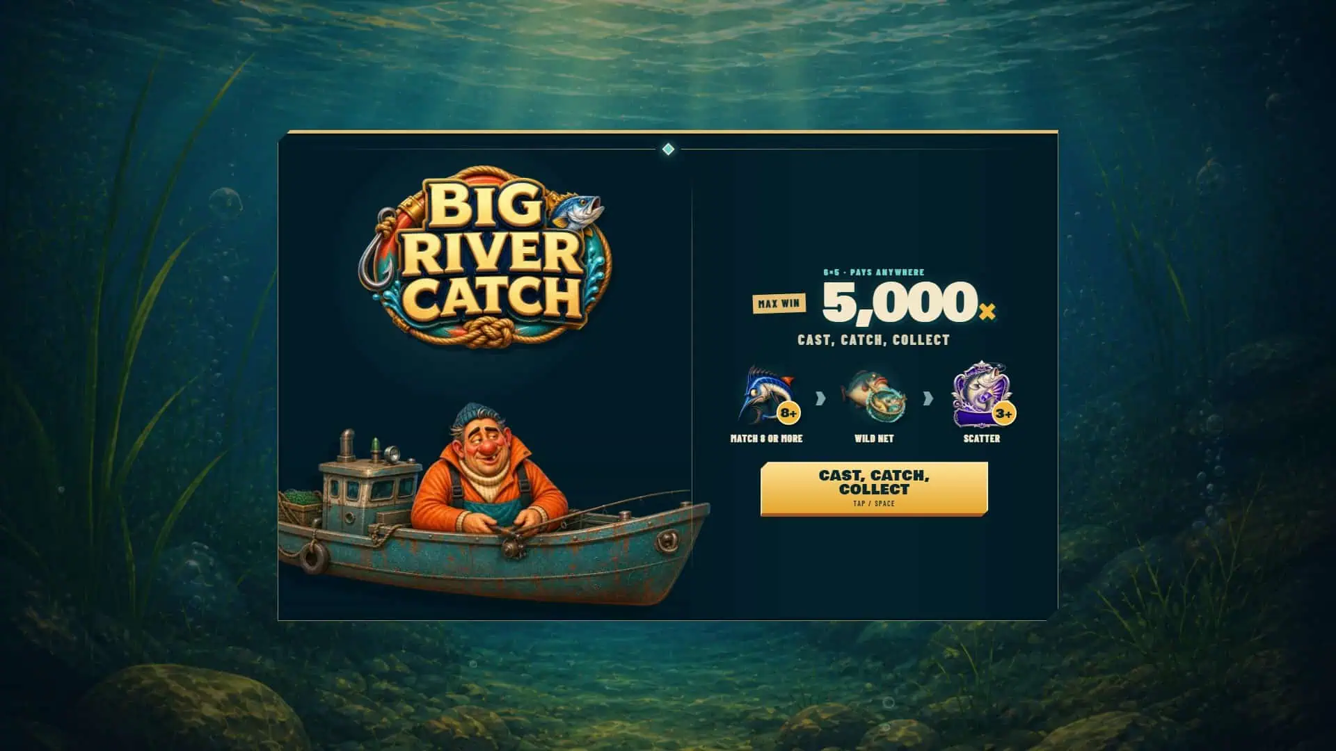 Big River Catch slot intro screen