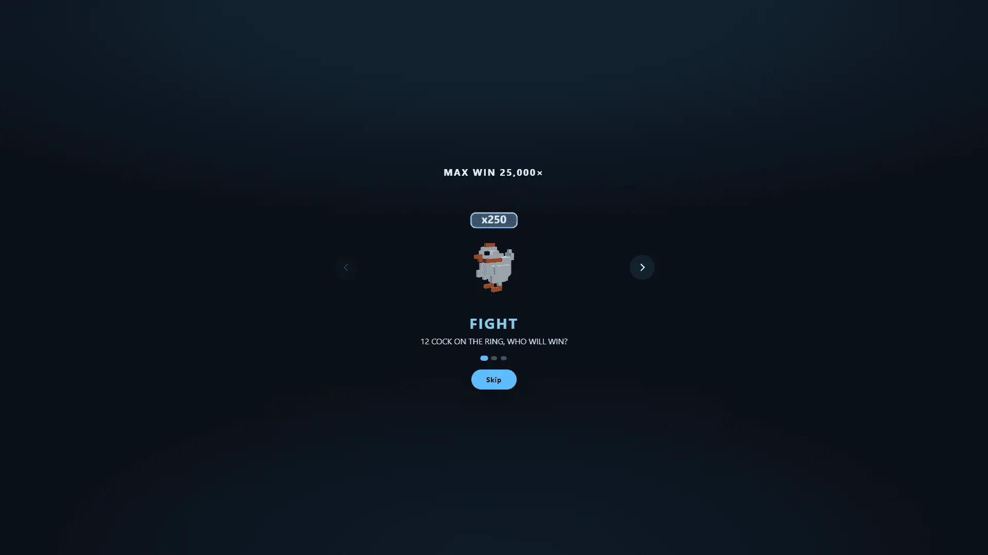 Cock Fighting slot intro screen
