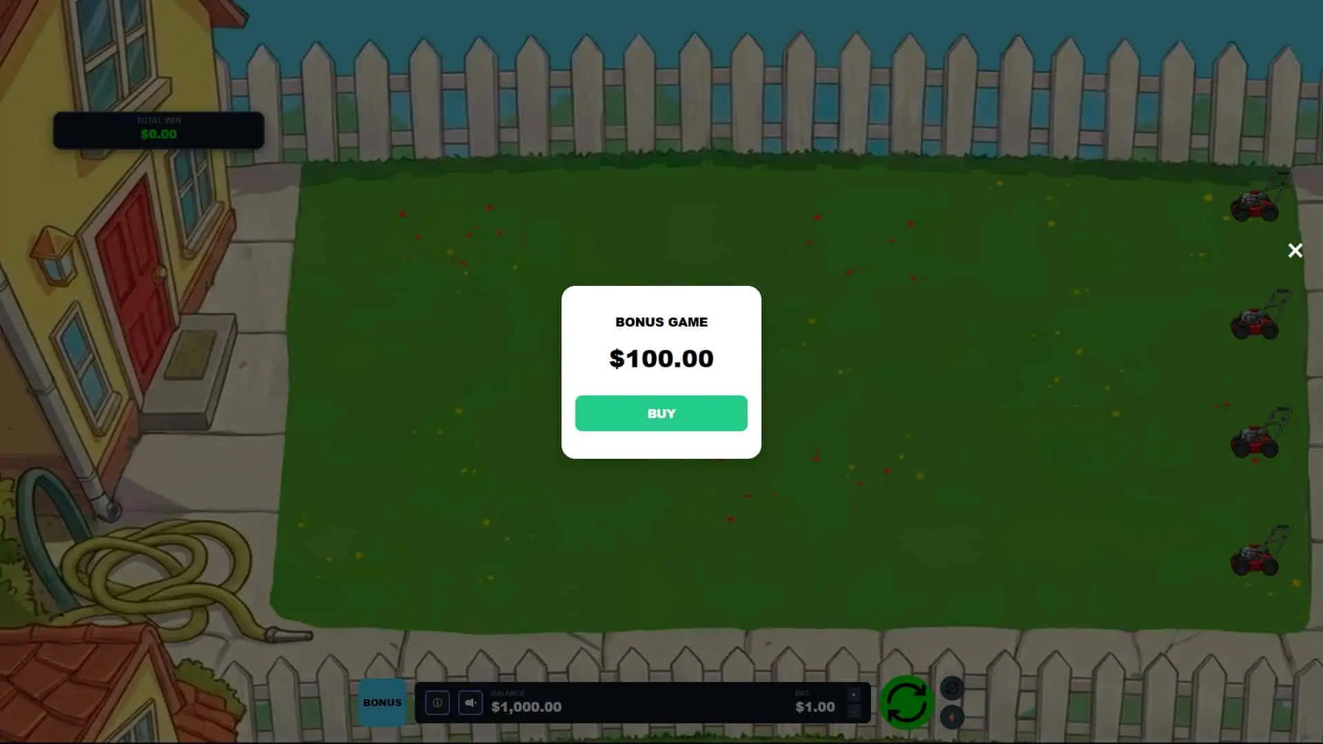 Botany vs Undead bonus buy menu