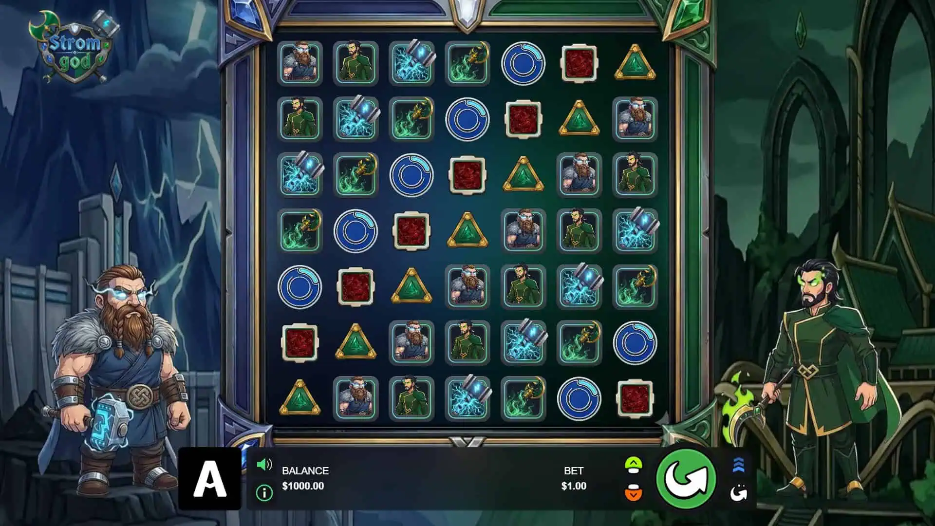 Strom God slot gameplay reels