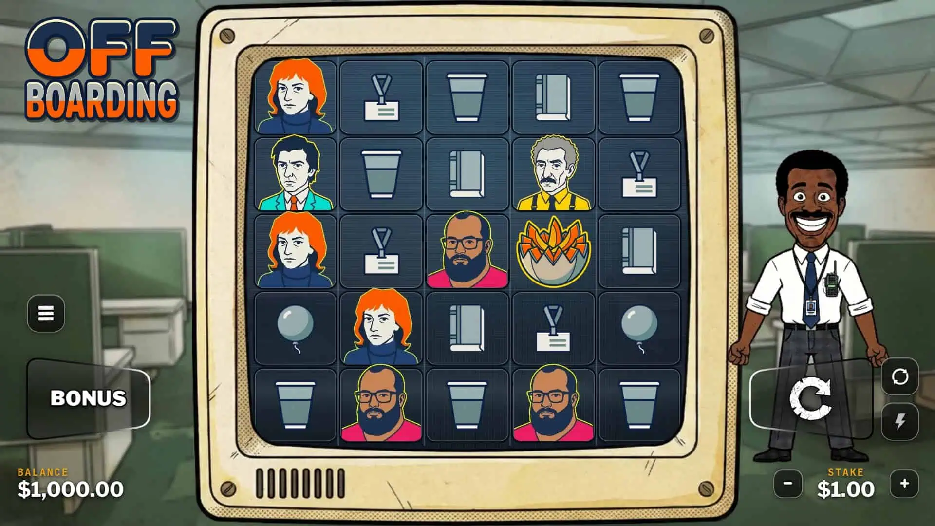 Offboarding slot gameplay reels