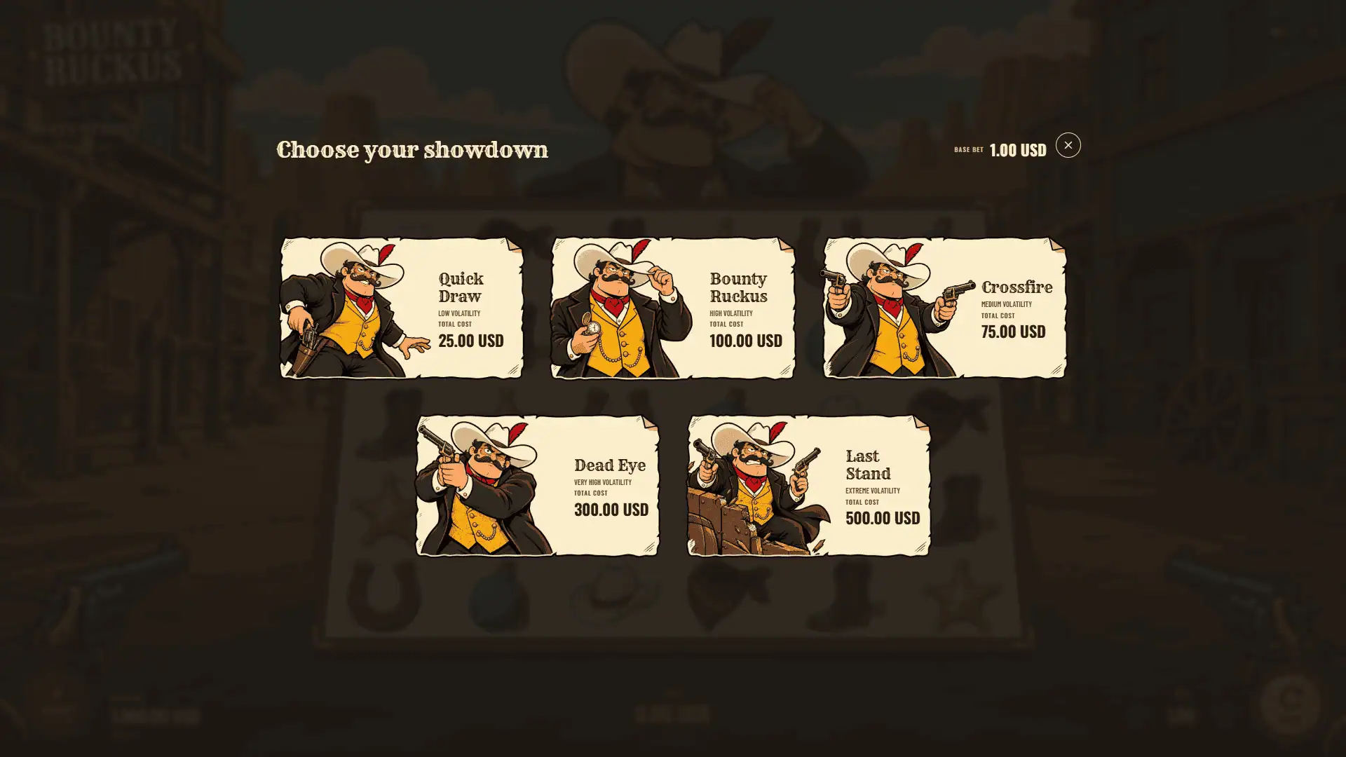 Bounty Ruckus bonus buy menu