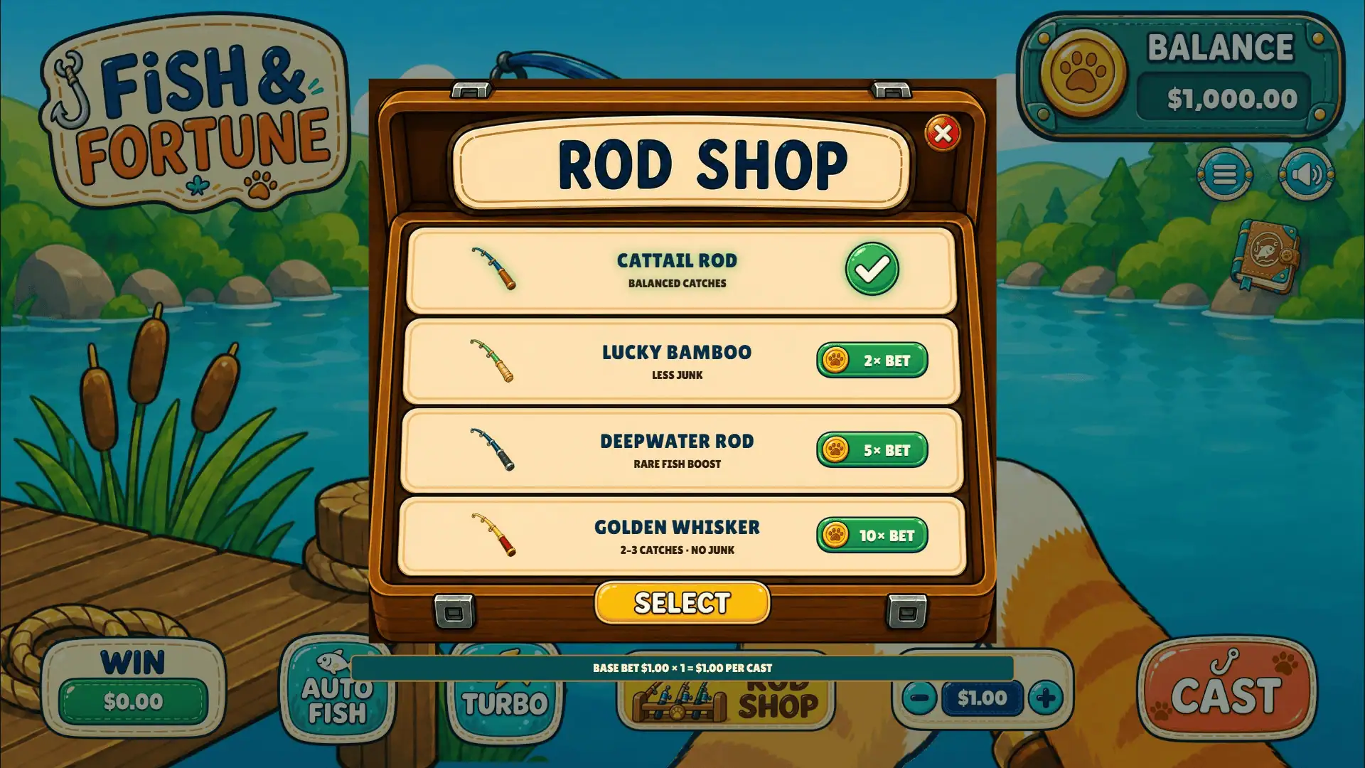 Fish Fortune bonus buy menu