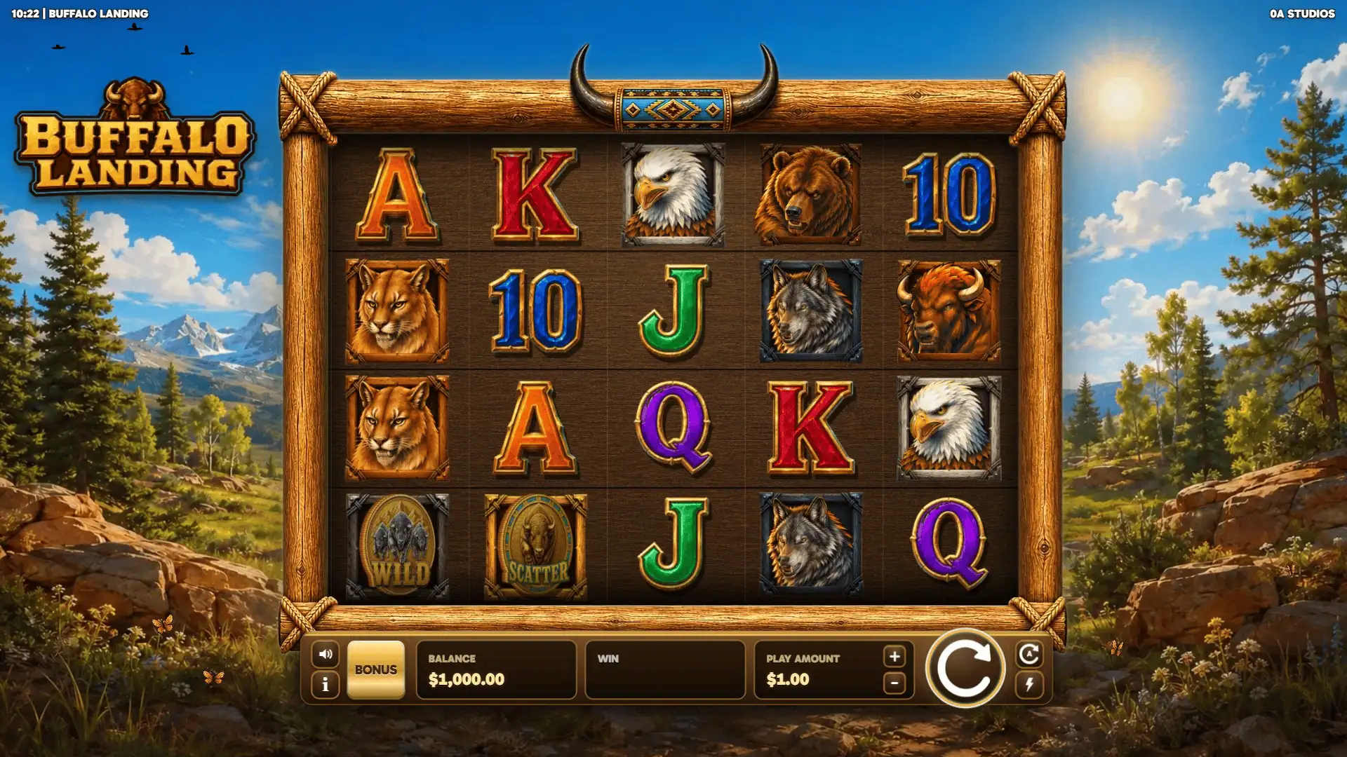 Buffalo Landing slot gameplay reels