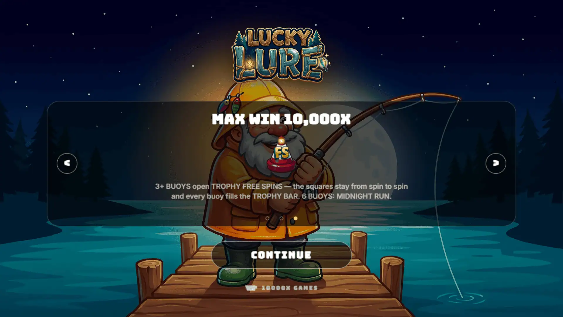 Lucky Lure slot intro screen