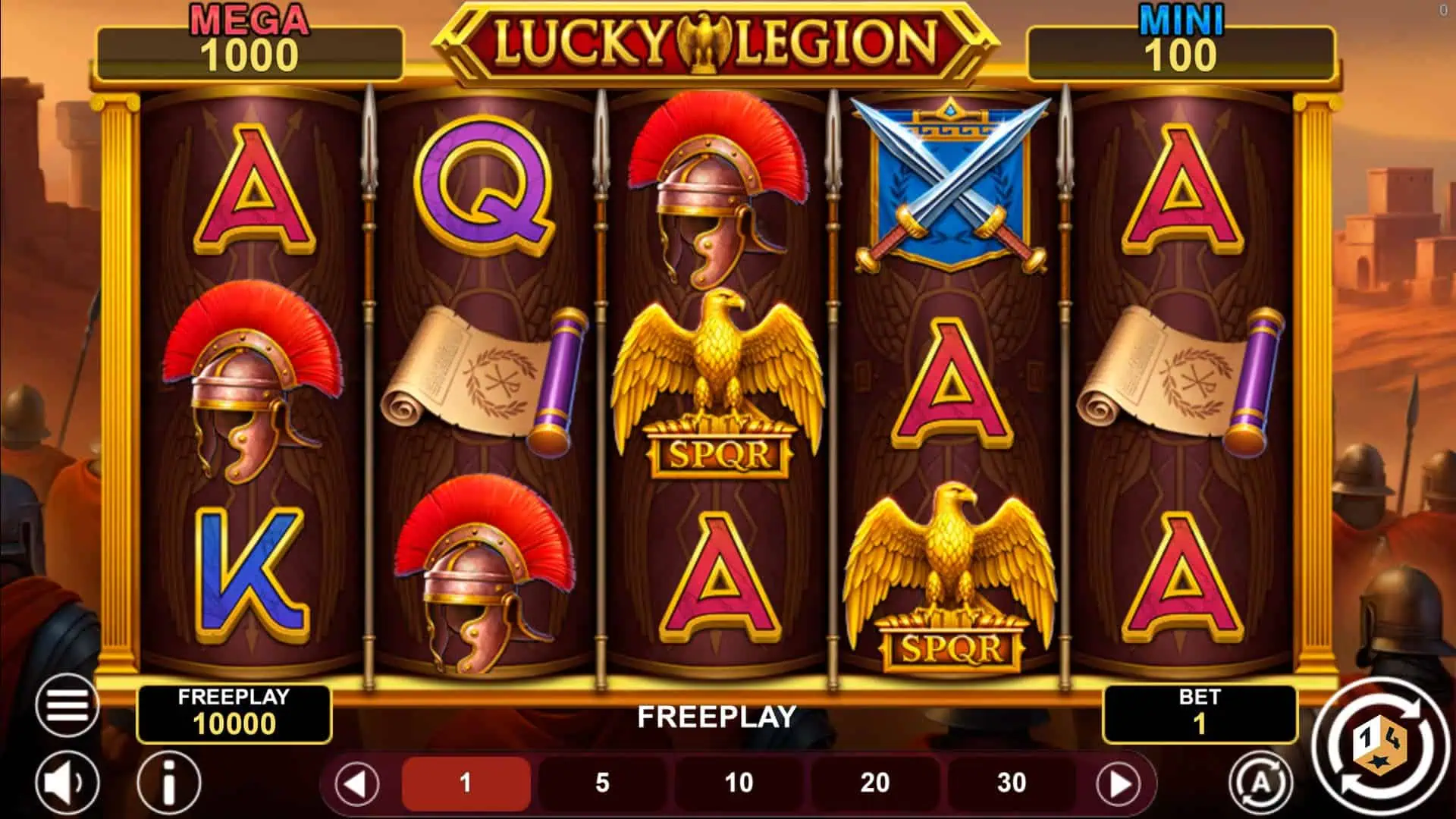 Lucky Legion Fortune slot gameplay reels