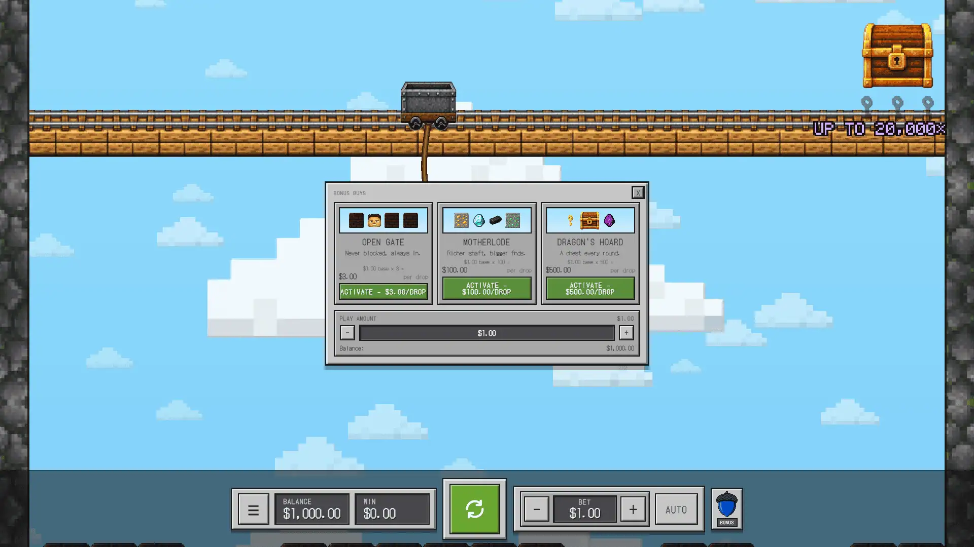 Block And Load bonus buy menu