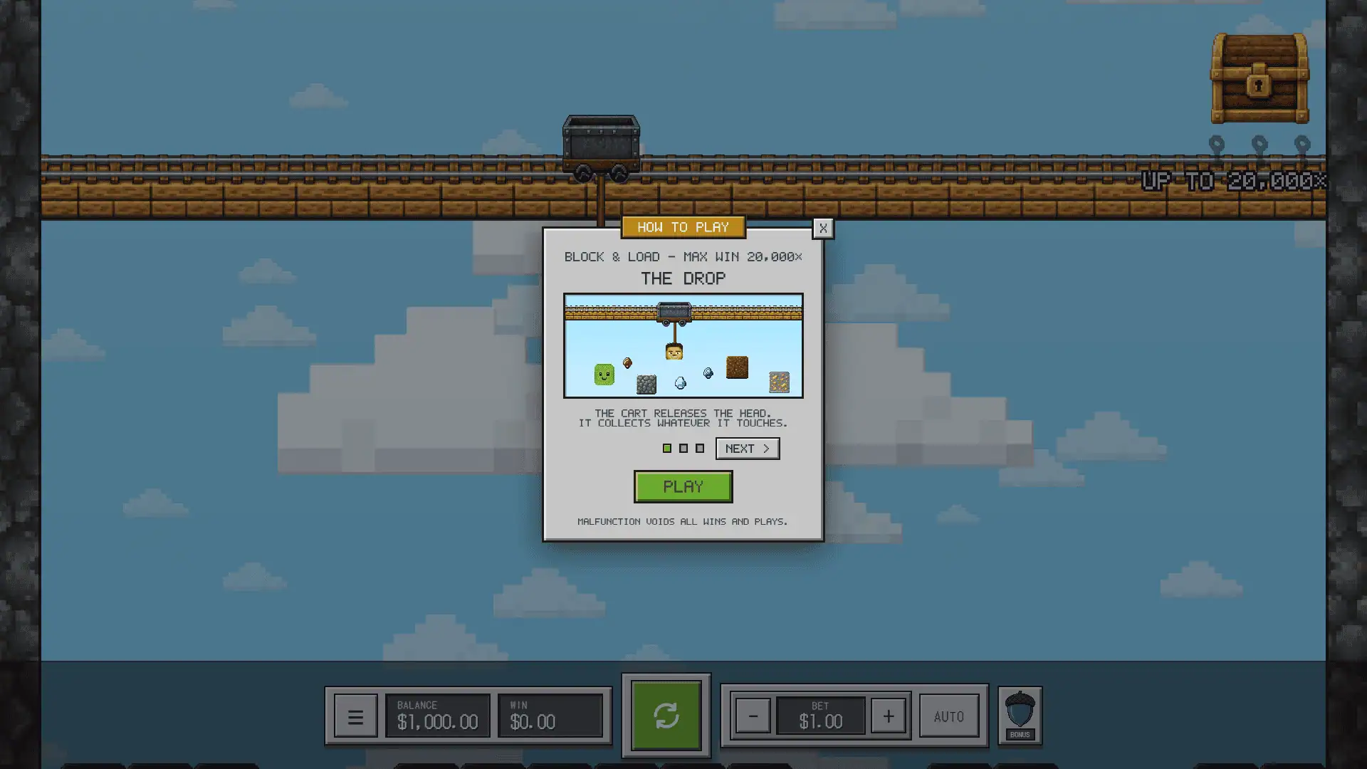 Block And Load slot intro screen