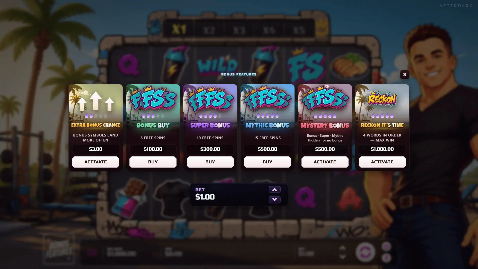 Fit Eddie bonus buy menu
