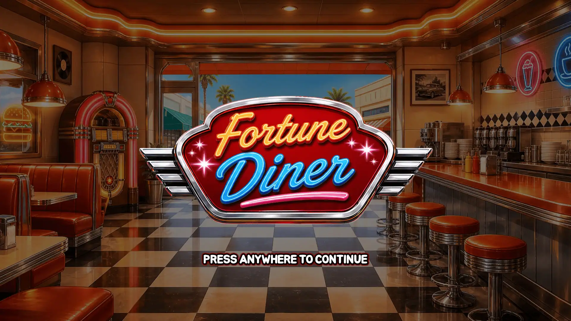 Fortune Diner slot intro screen
