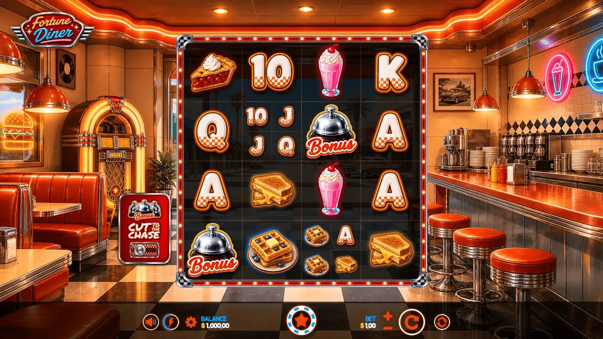 Fortune Diner slot gameplay reels