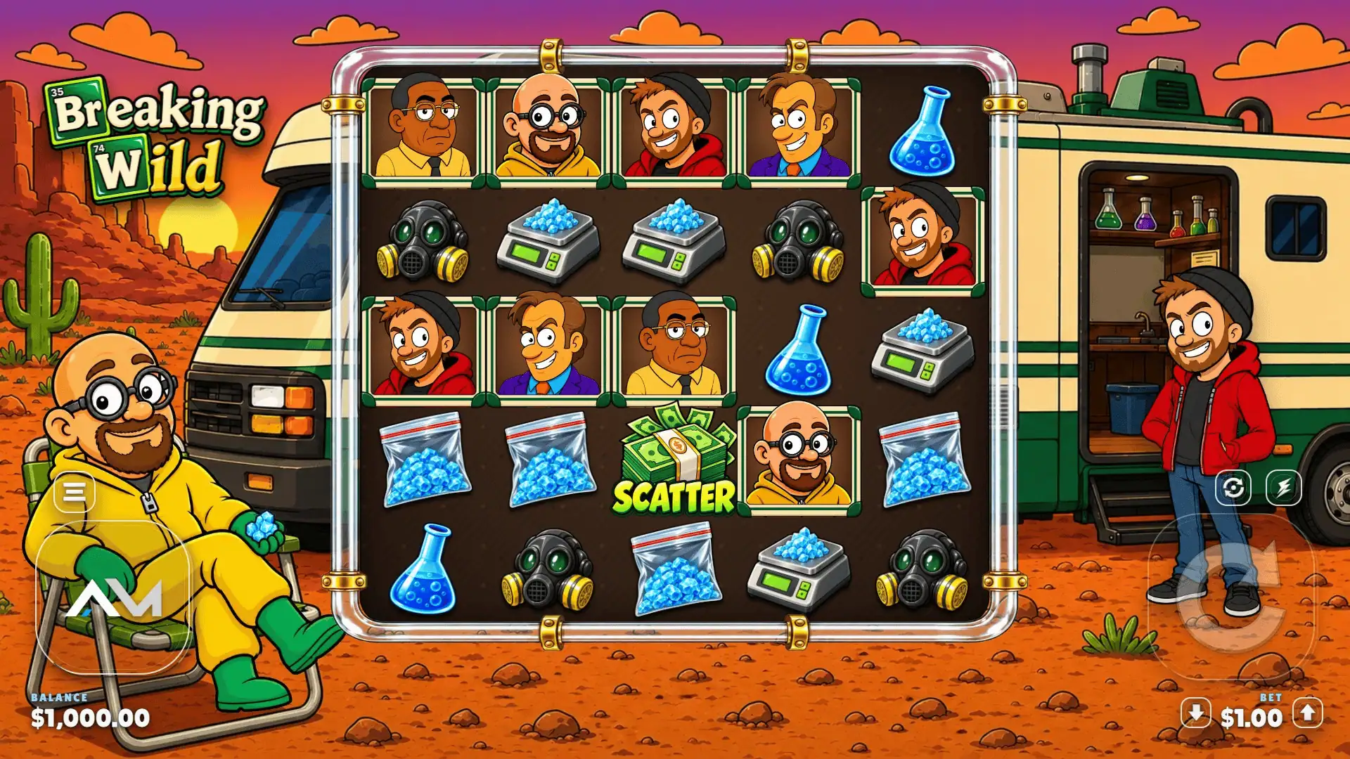 Breaking Wild slot gameplay reels