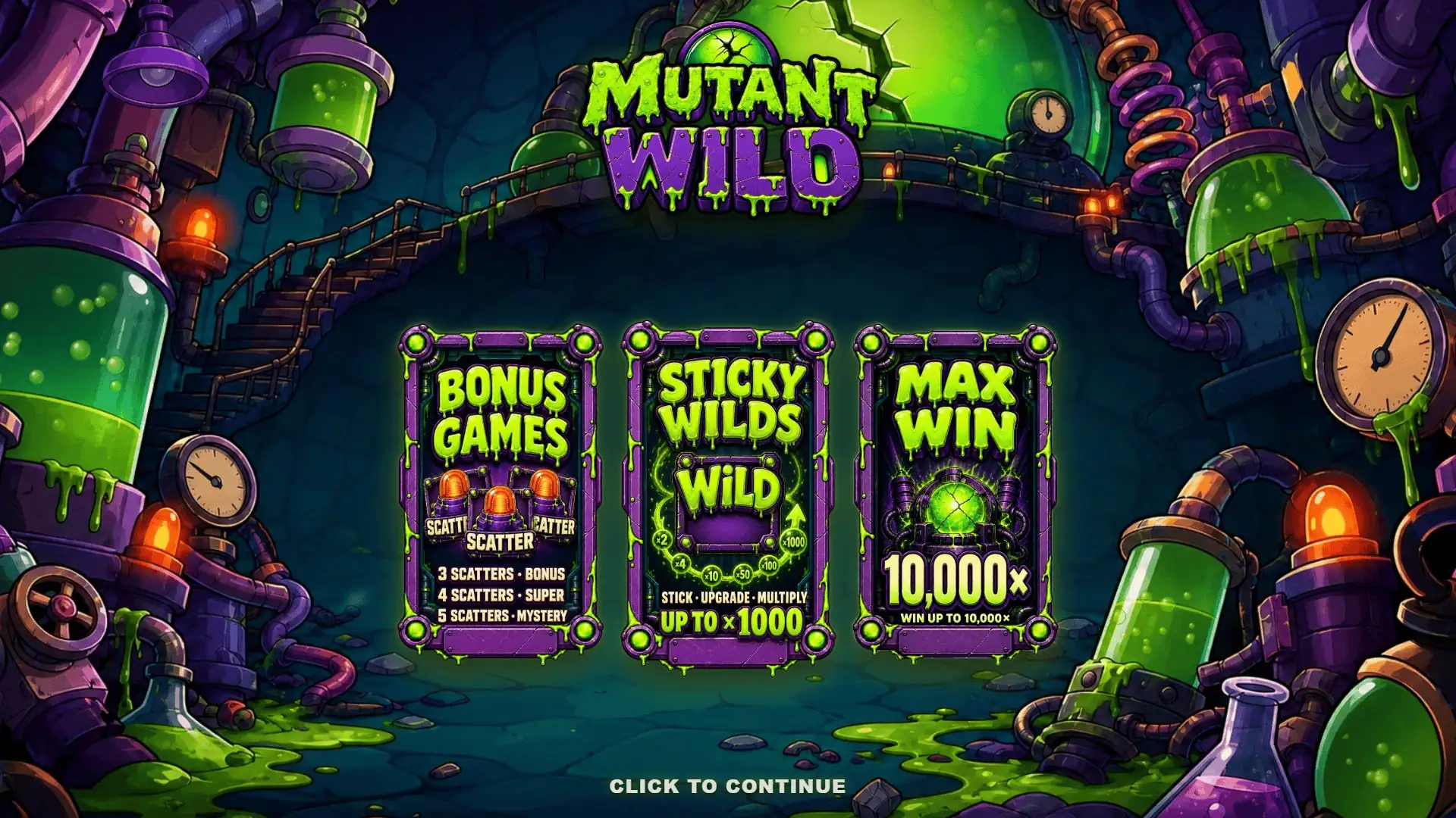 Mutant Wild slot intro screen