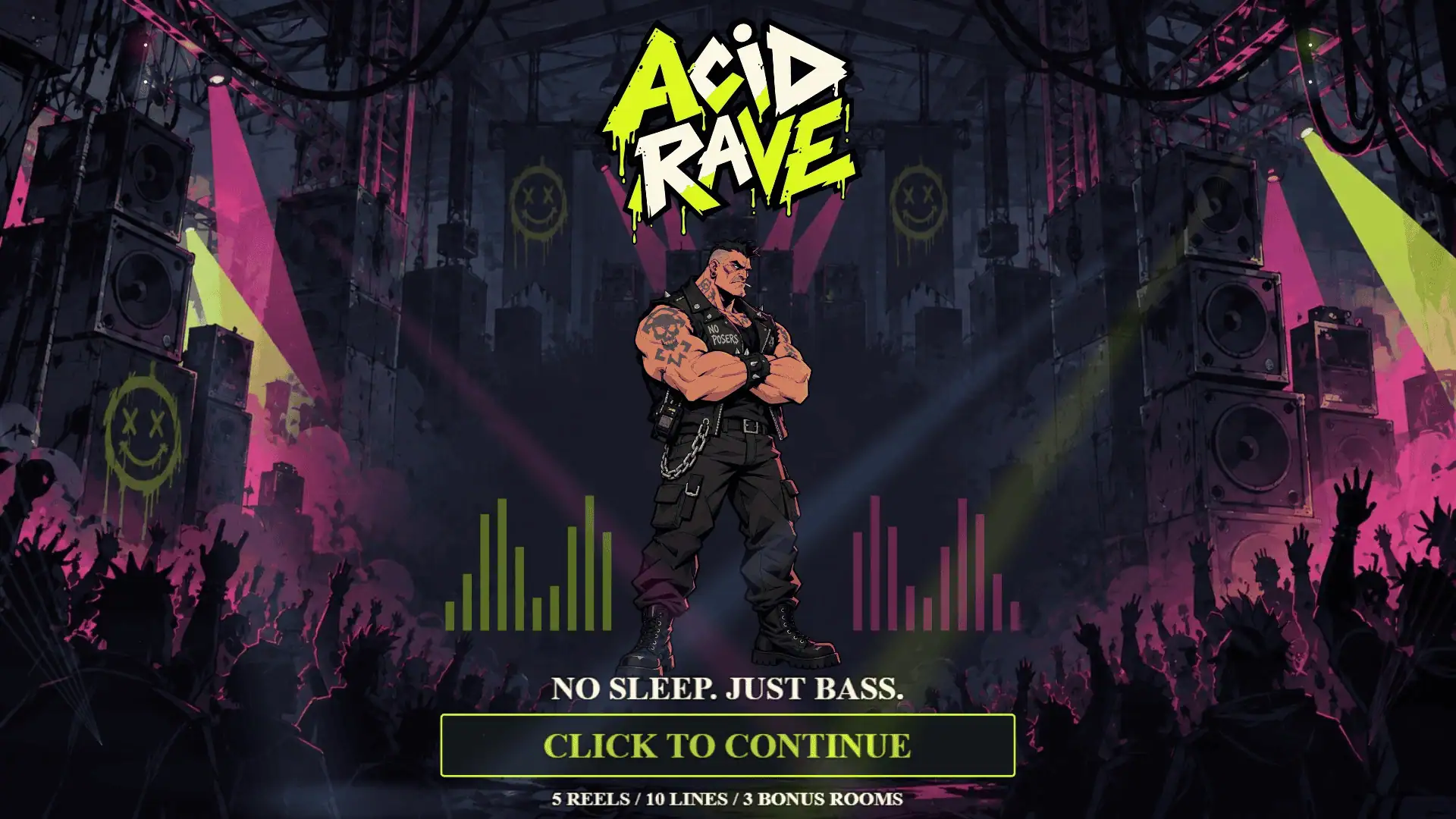 Acid Rave slot intro screen