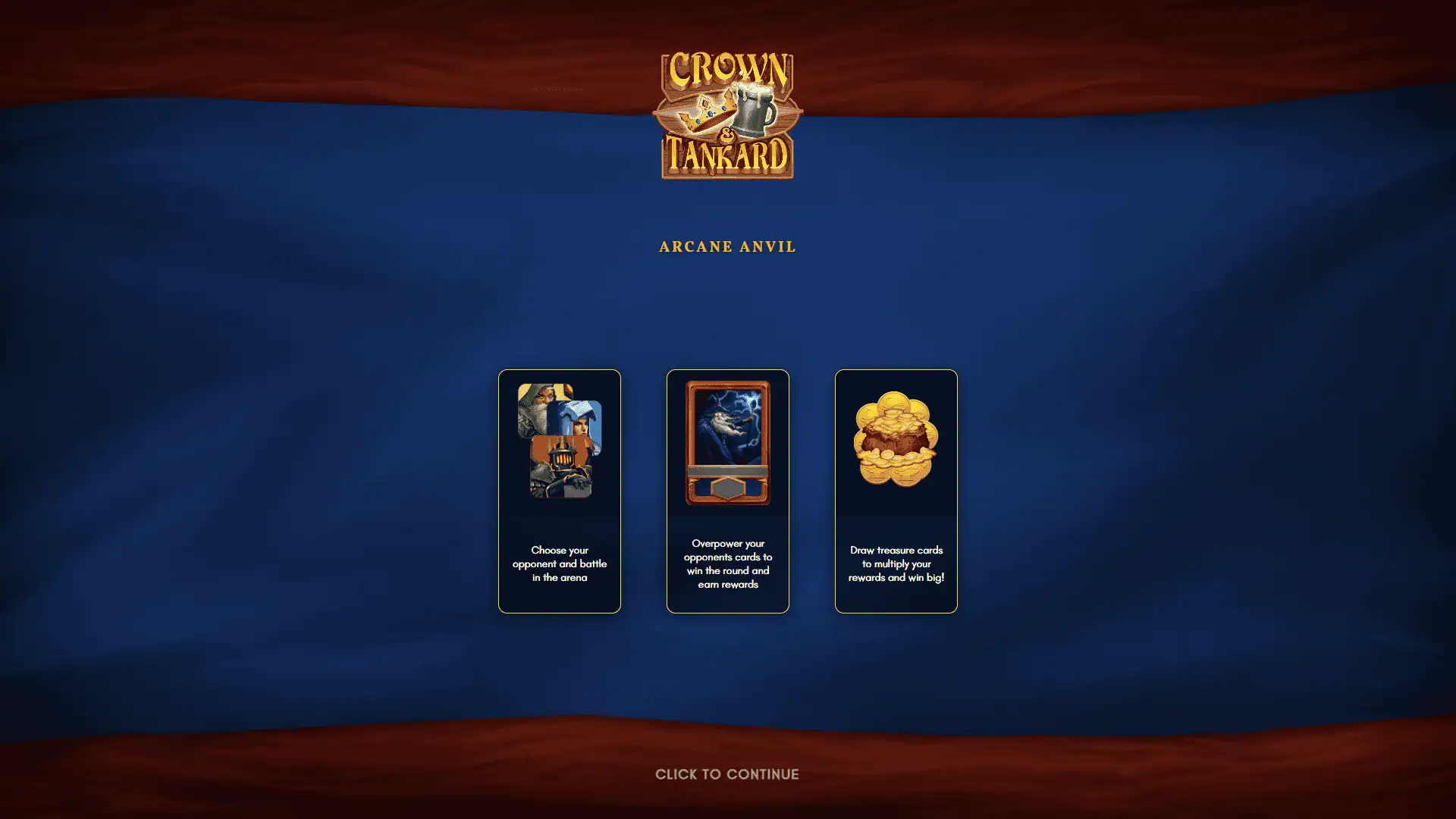 Crown and Tankard slot intro screen