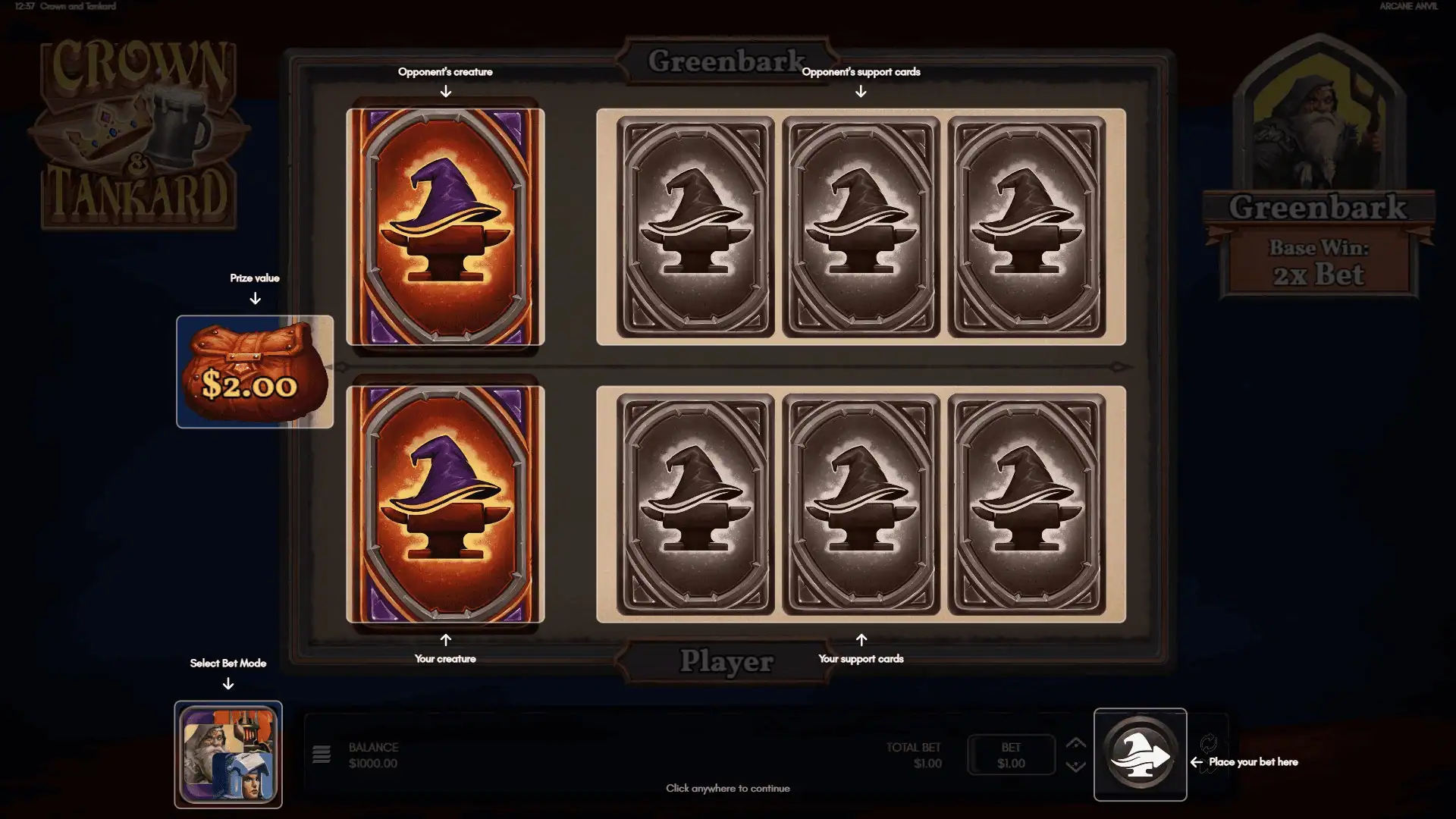 Crown and Tankard slot gameplay reels