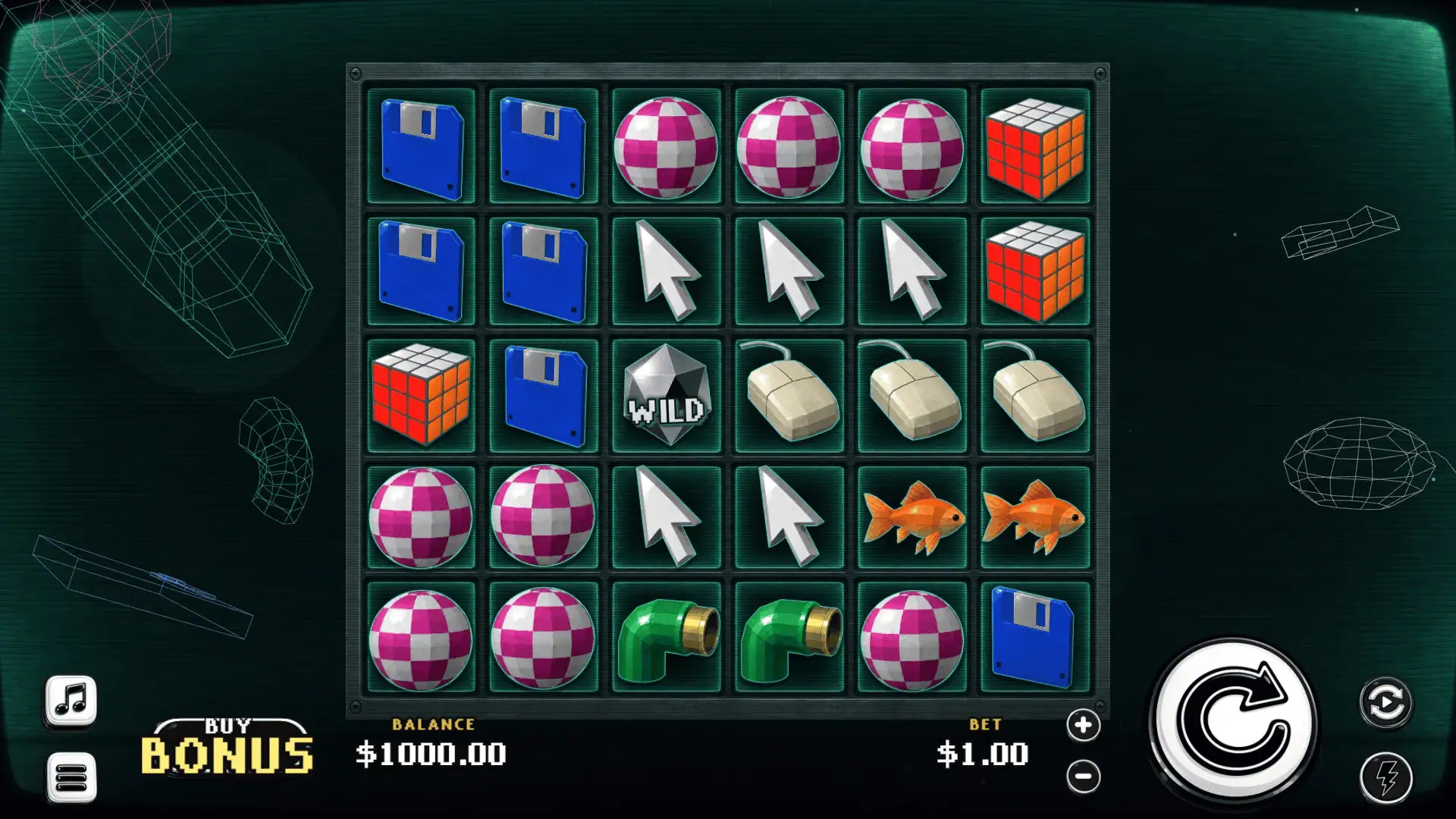 SAVER.EXE slot gameplay reels