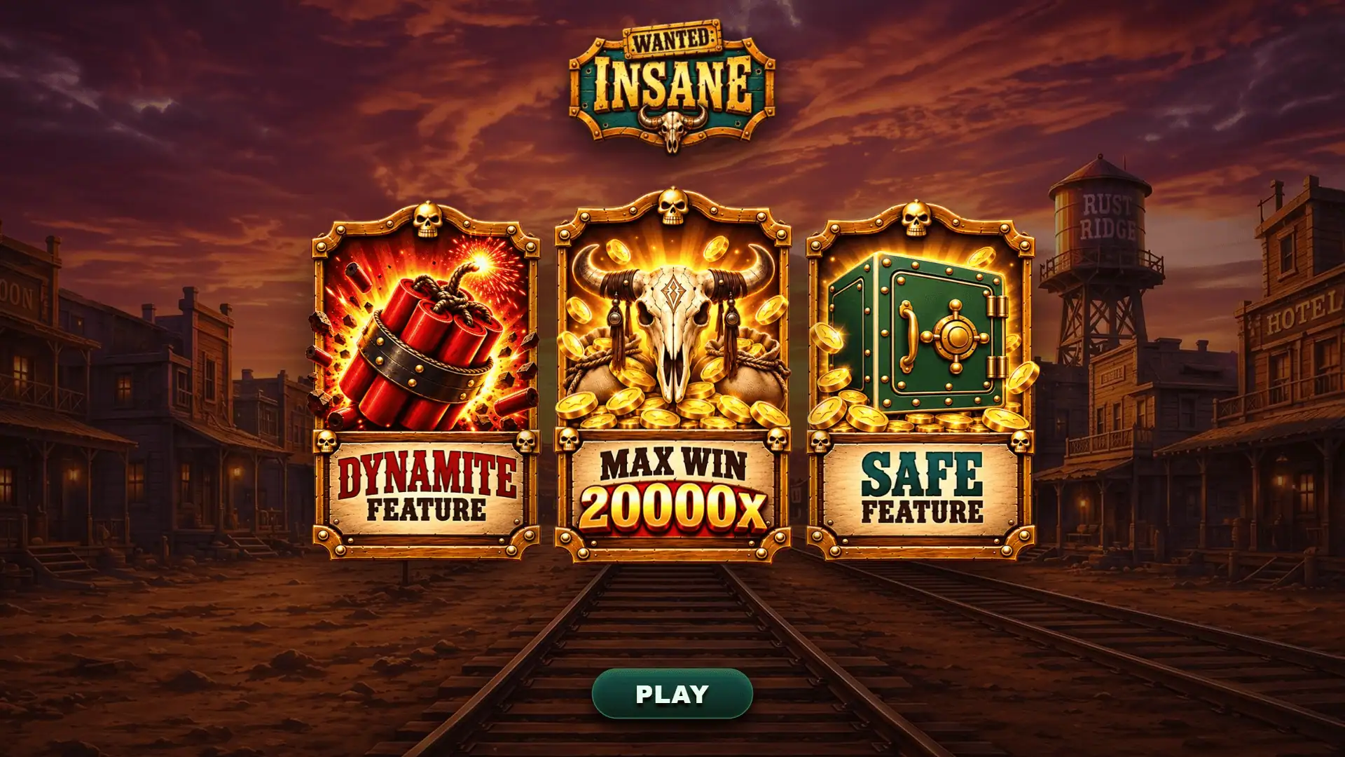 Wanted: Insane slot intro screen