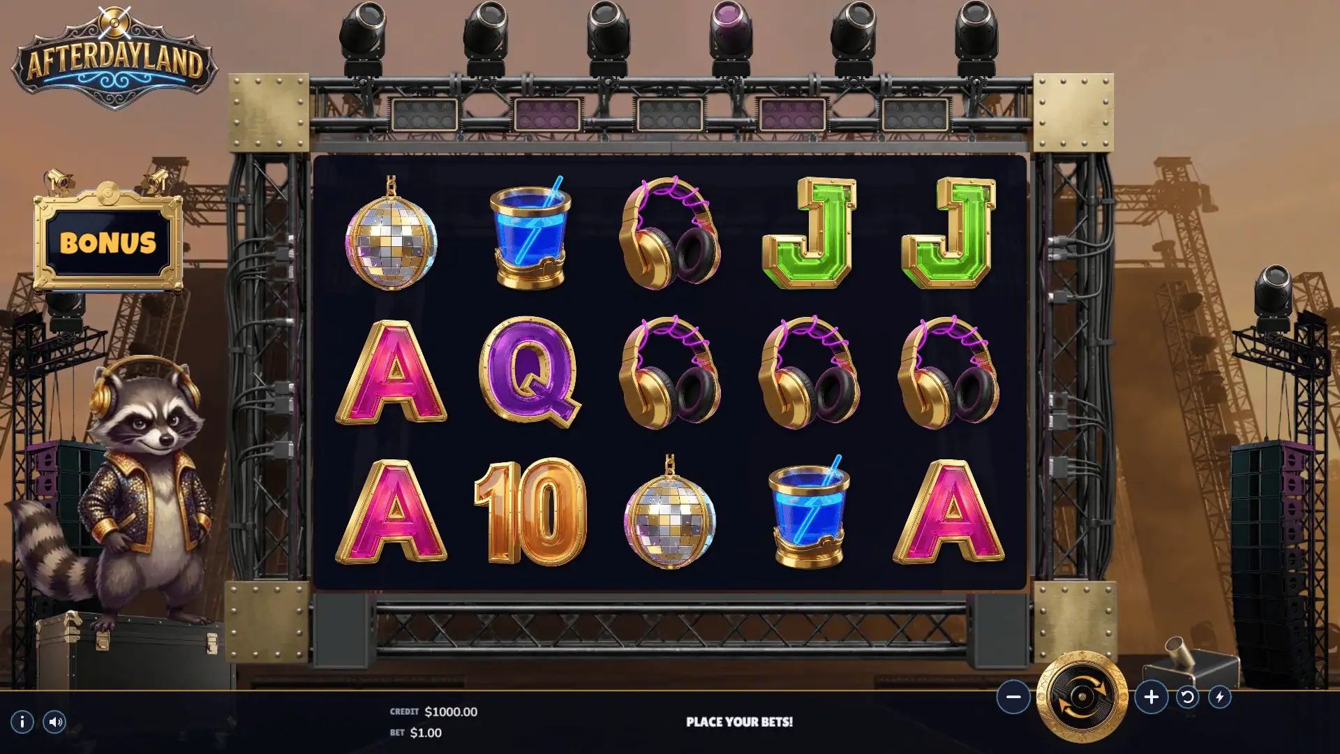 Afterday Land slot gameplay reels