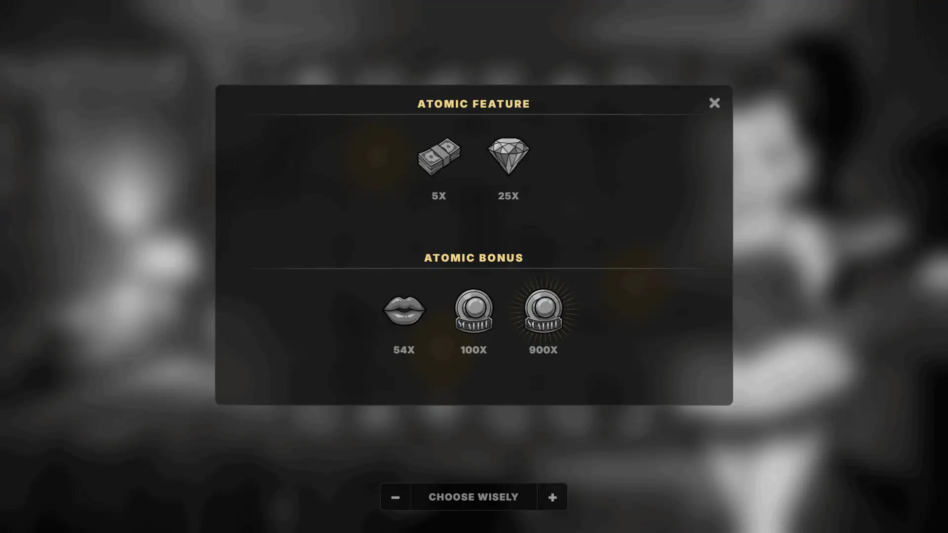 Madame X bonus buy menu