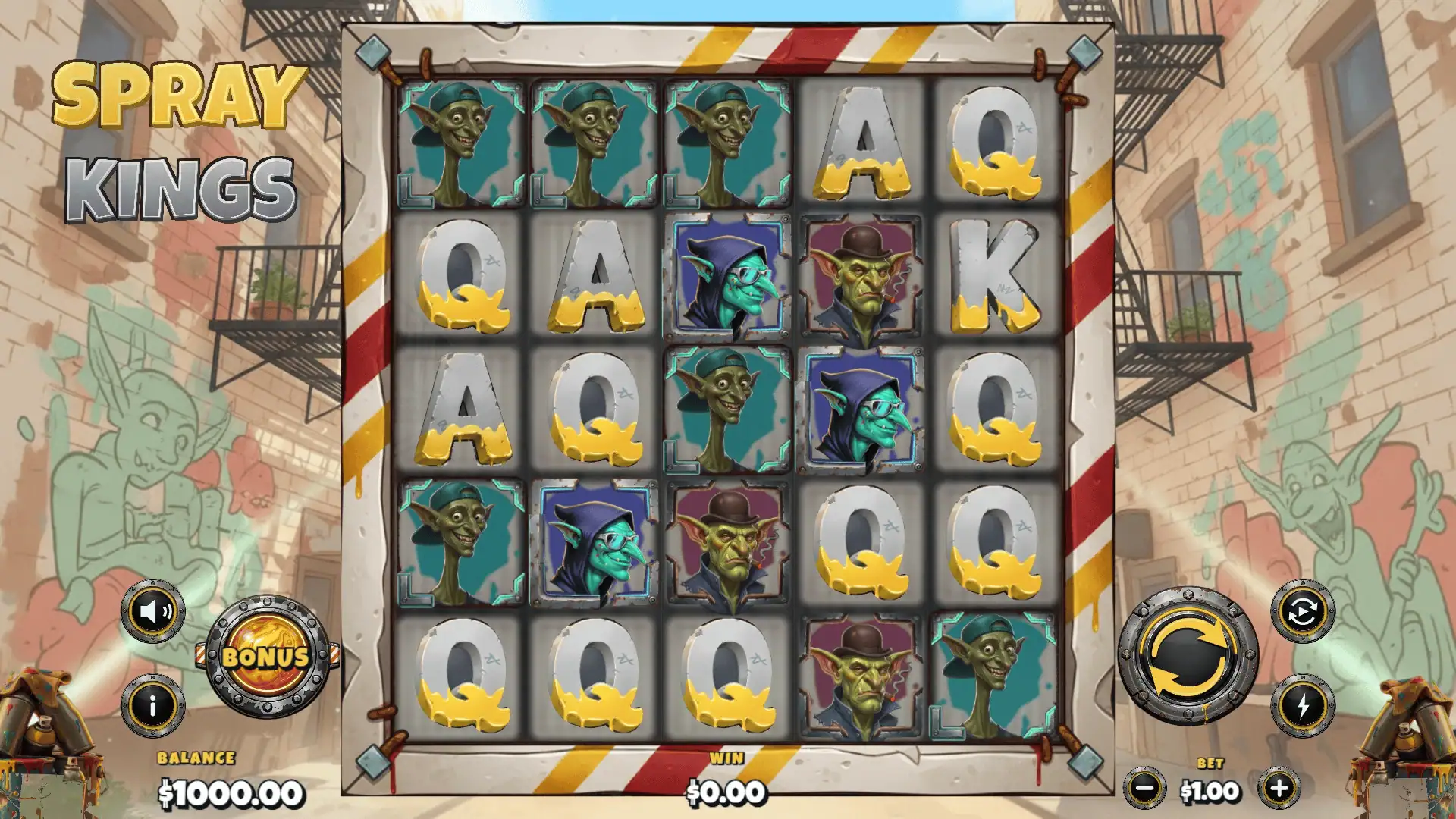 Spray Kings slot gameplay reels