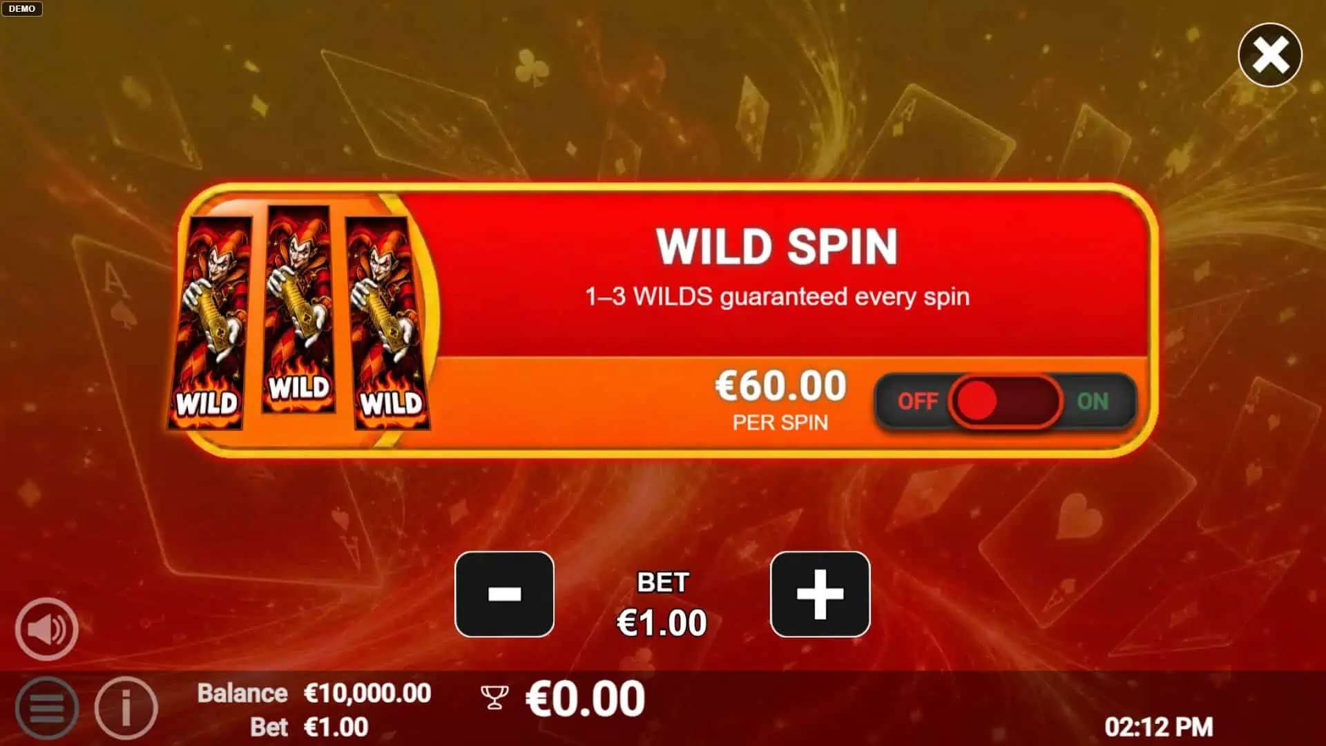 5 Power Joker bonus buy menu