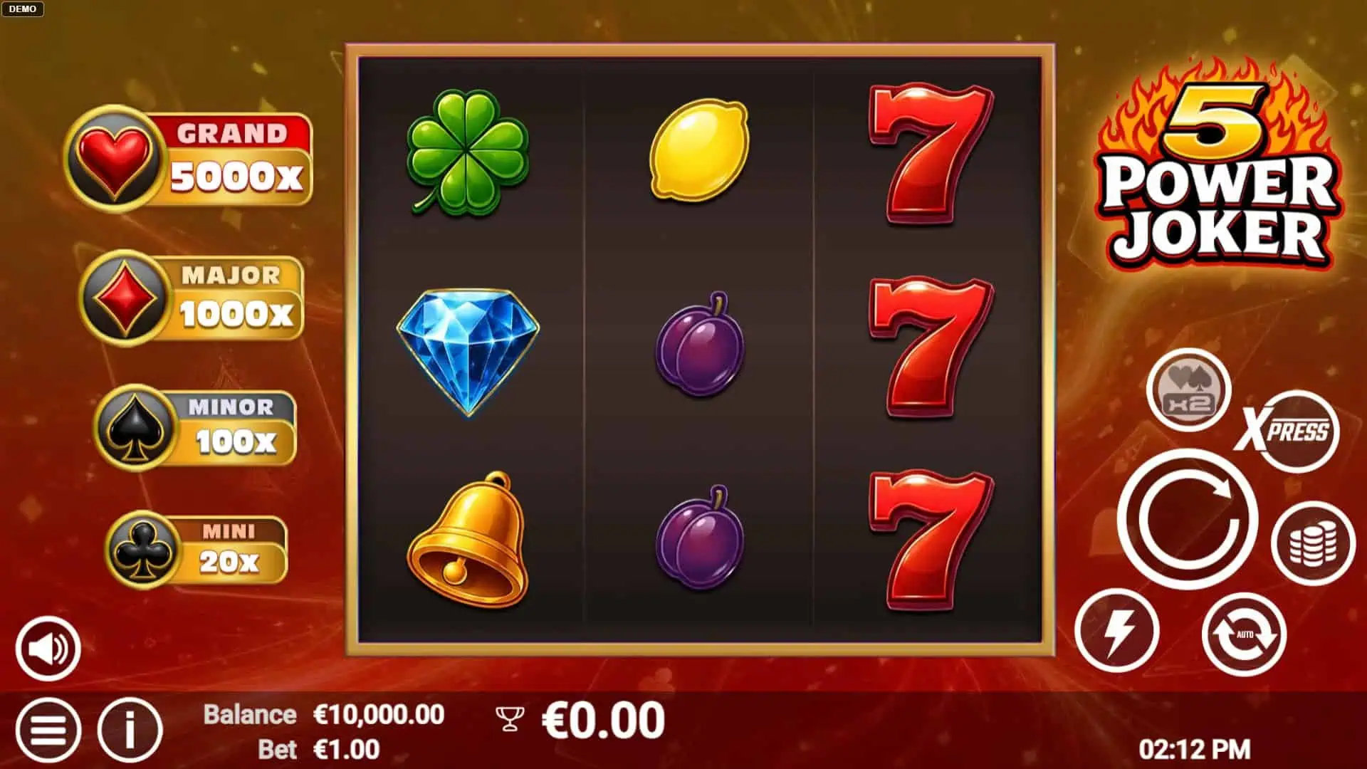 5 Power Joker slot gameplay reels