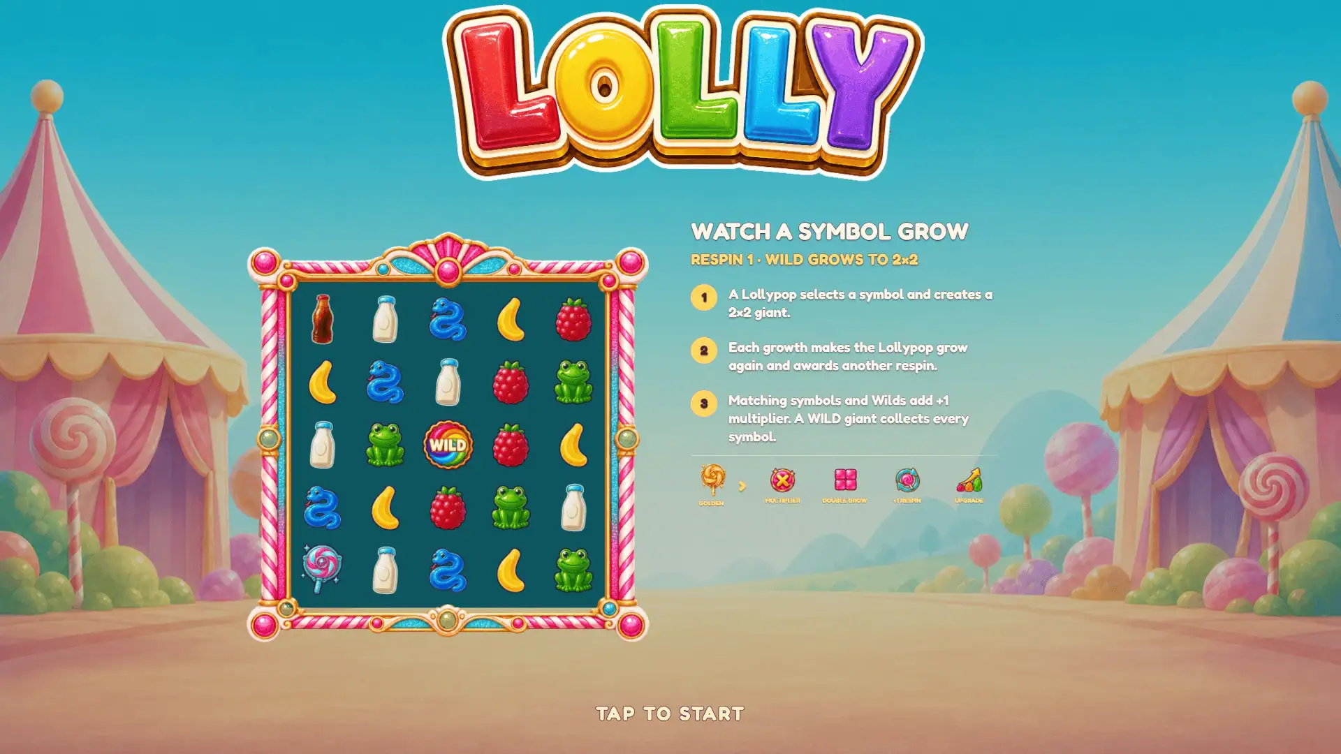 Lolly slot intro screen