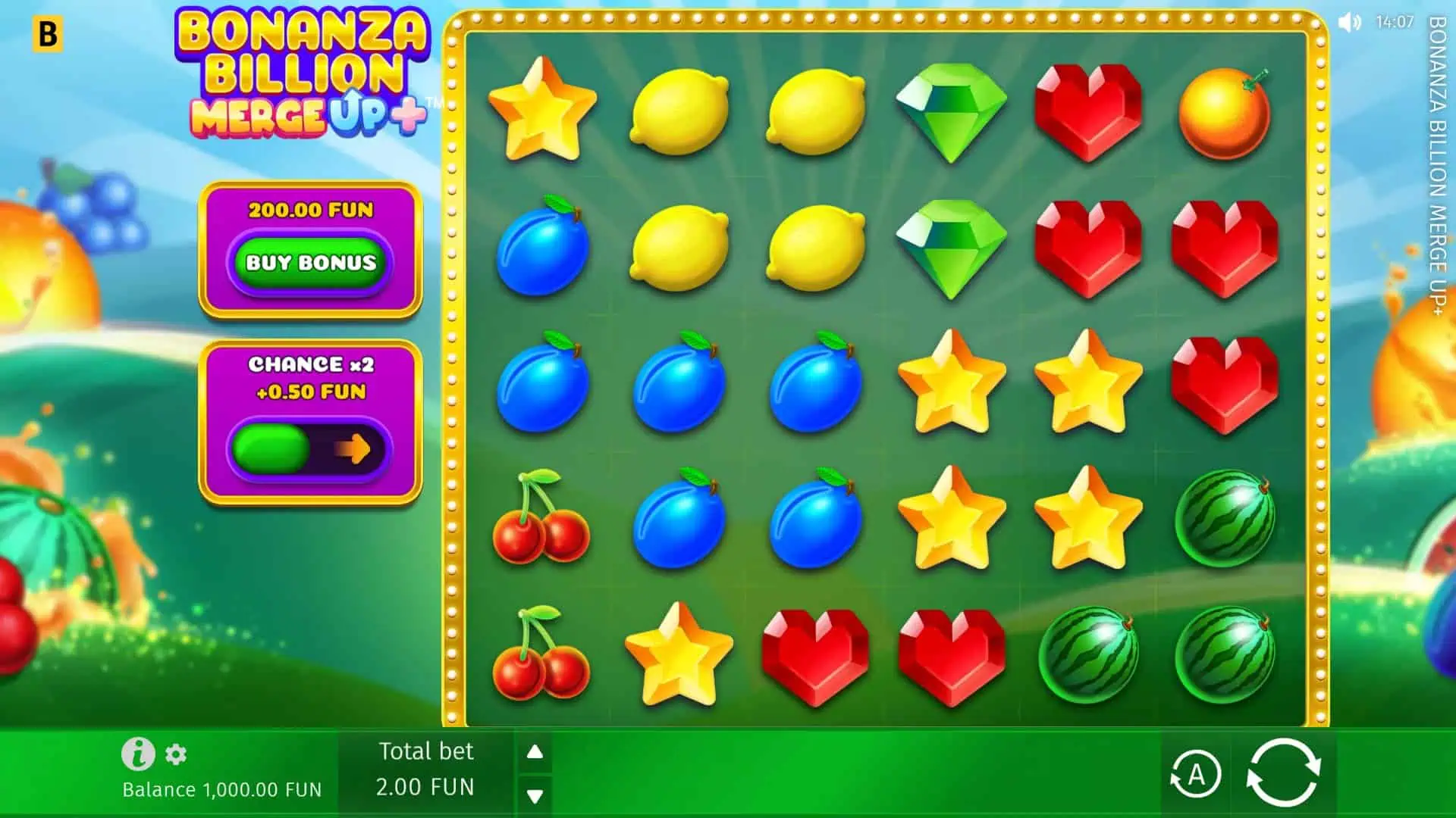Bonanza Billion Merge Up slot gameplay reels