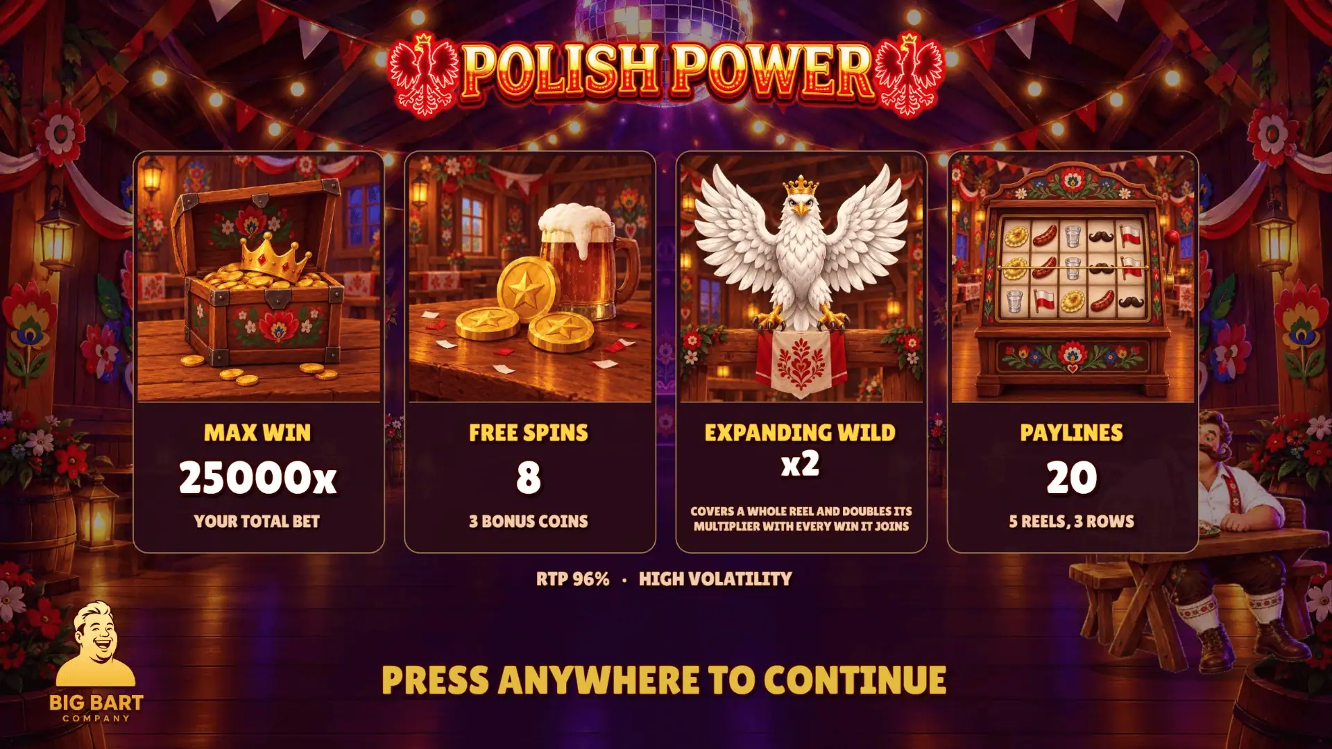 Polish Power slot intro screen