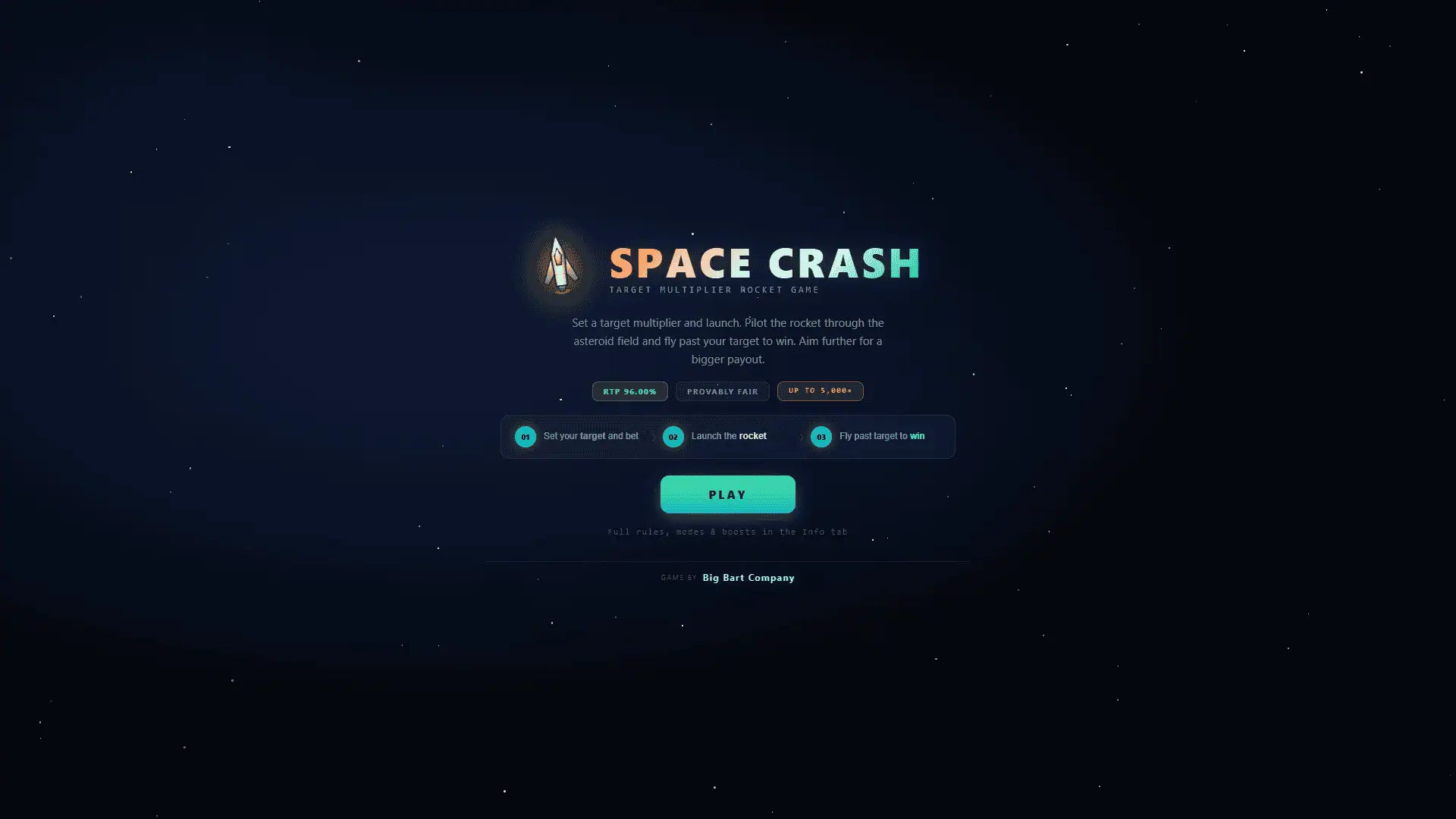 SpaceCrash Extreme slot intro screen
