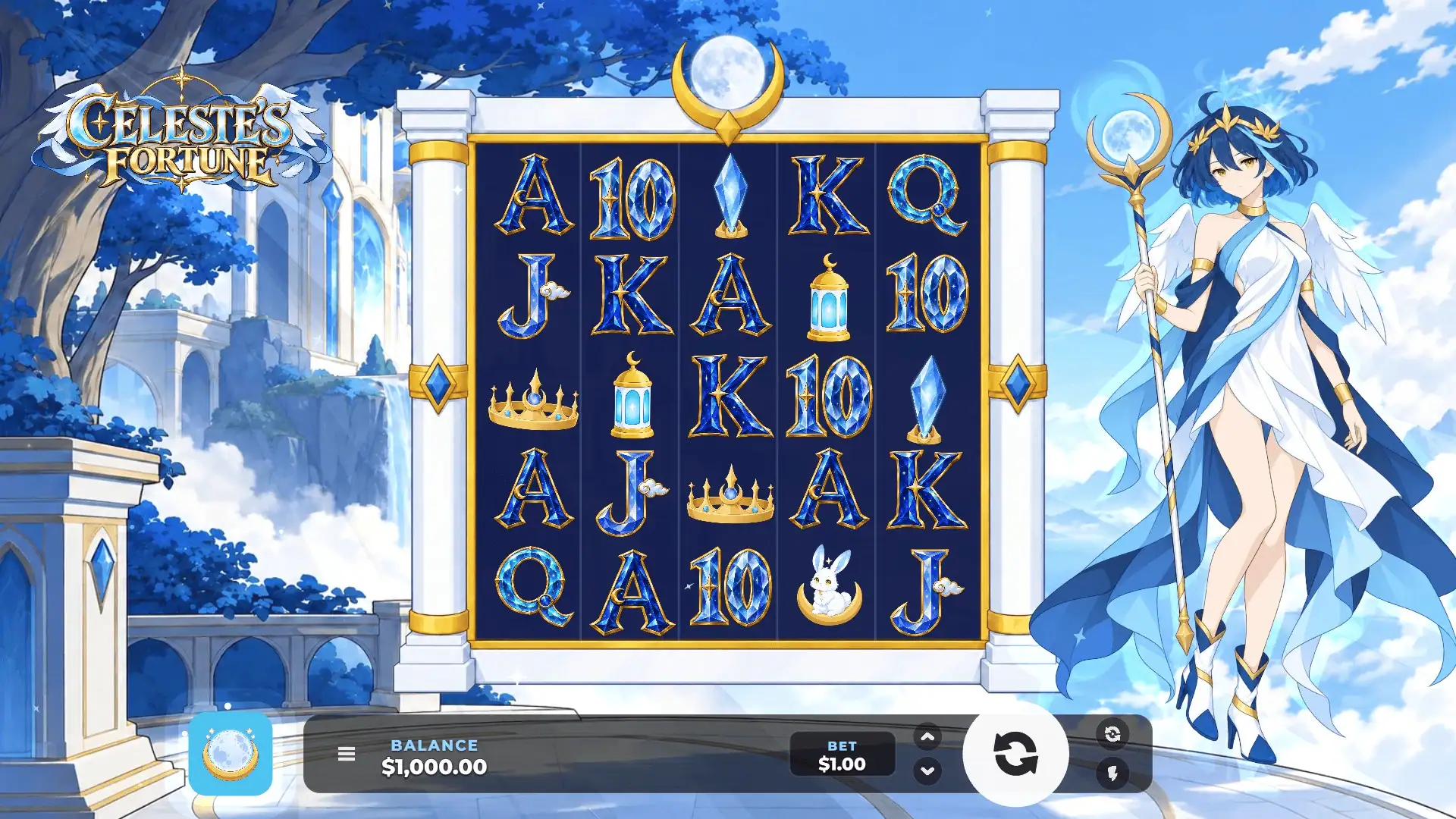Celeste's Fortune slot gameplay reels