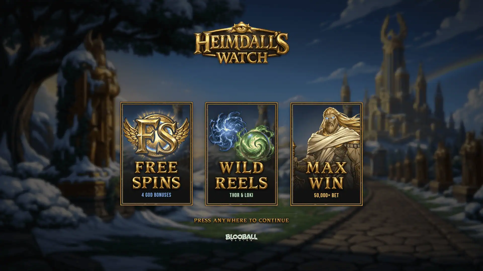 Heimdall's Watch slot intro screen