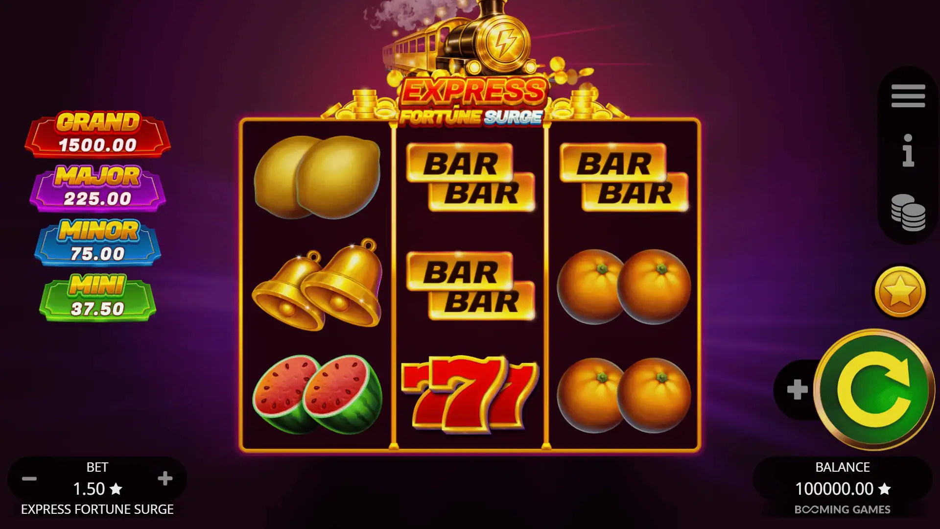Express Fortune Surge slot gameplay reels