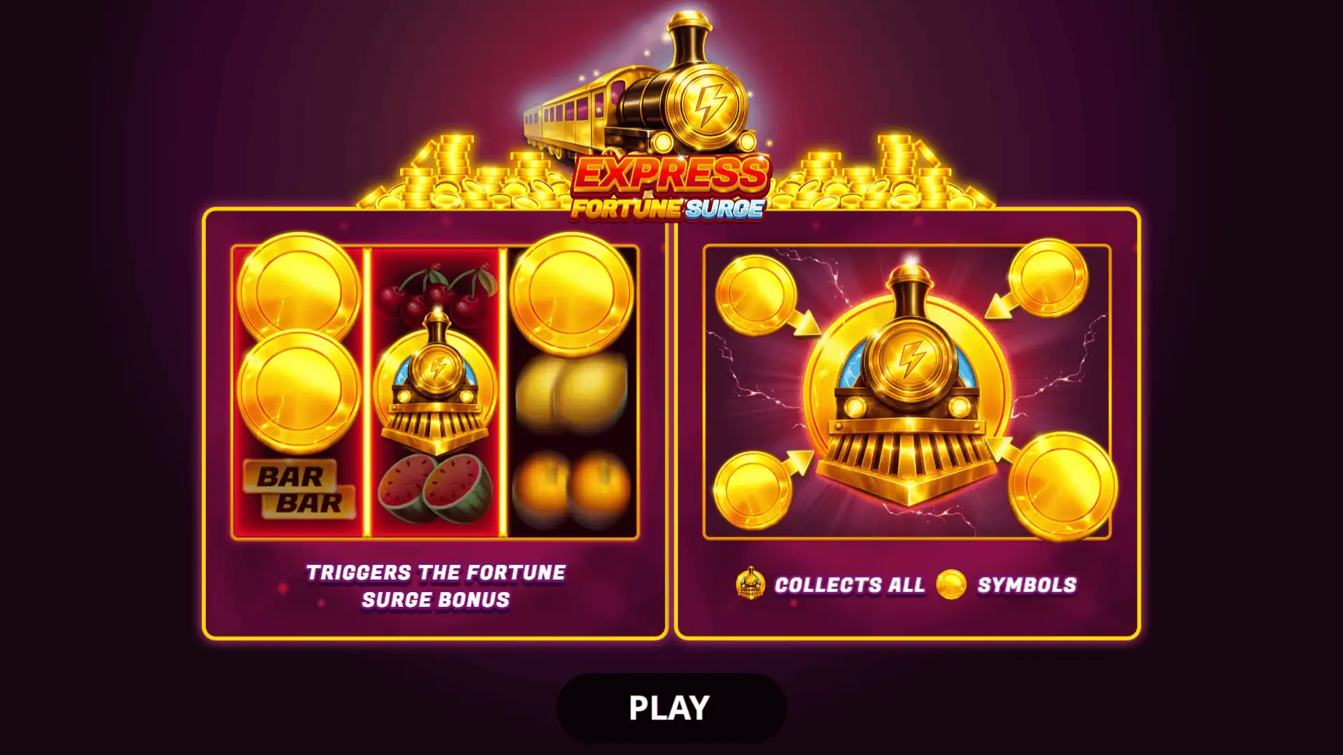 Express Fortune Surge slot intro screen