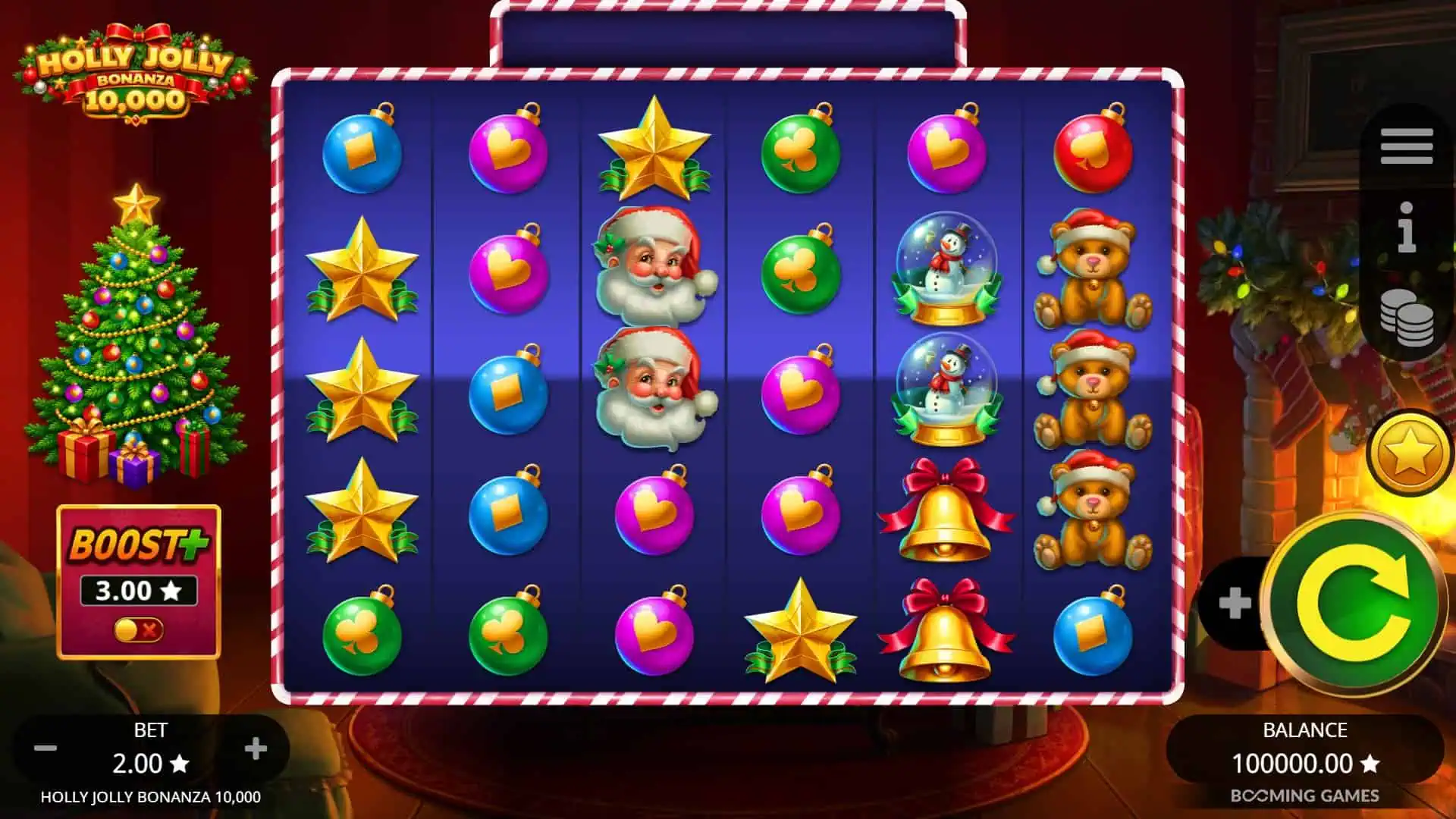 Holly Jolly Bonanza 10000 slot gameplay reels