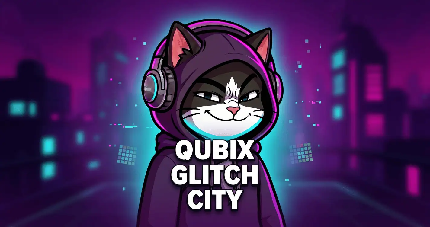 Qubix: Glitch City Slot Demo by Bottle Cap Gaming slot cover image