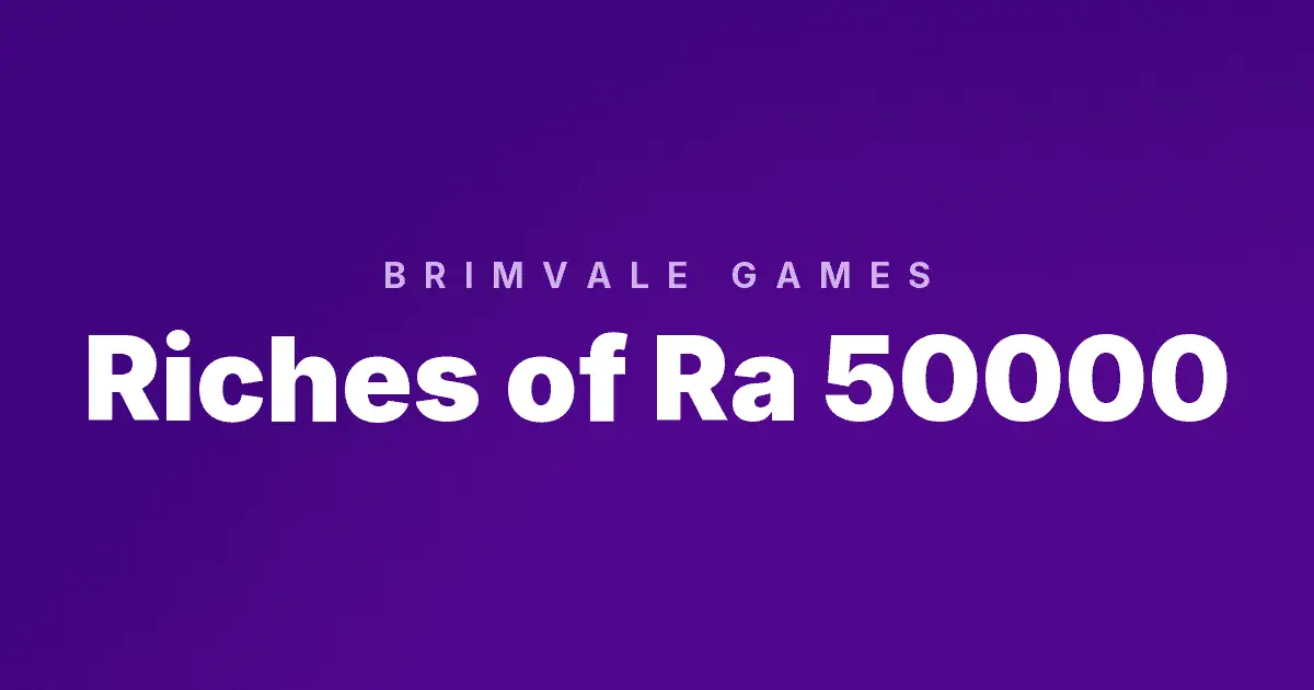 Riches of Ra 50000 slot cover image