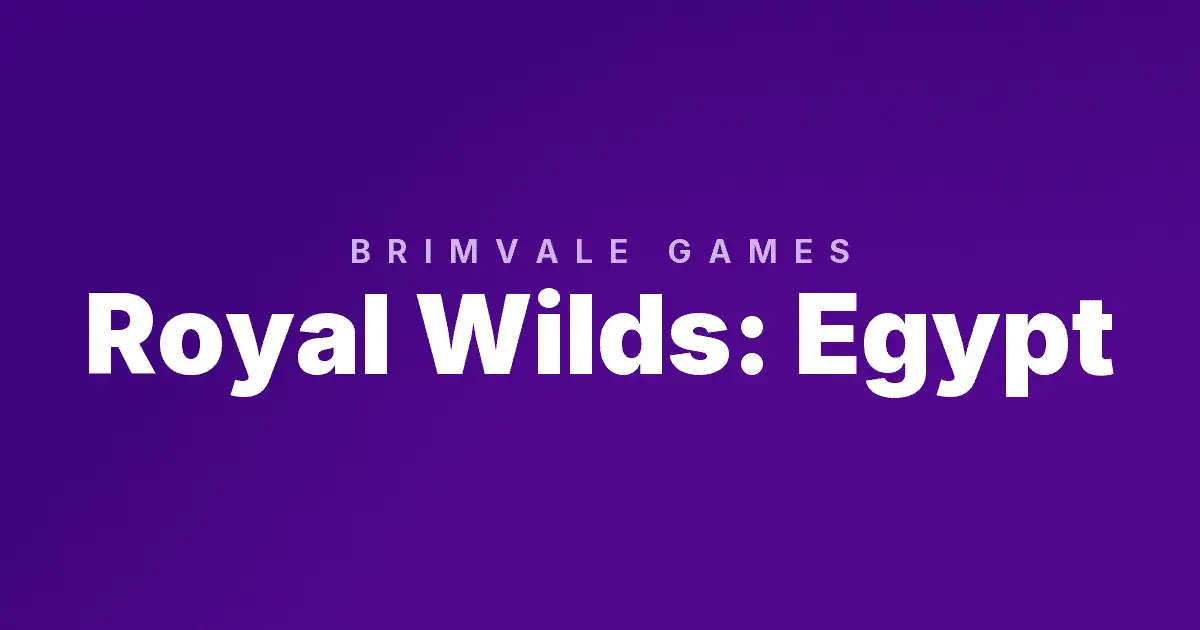 Royal Wilds: Egypt slot cover image