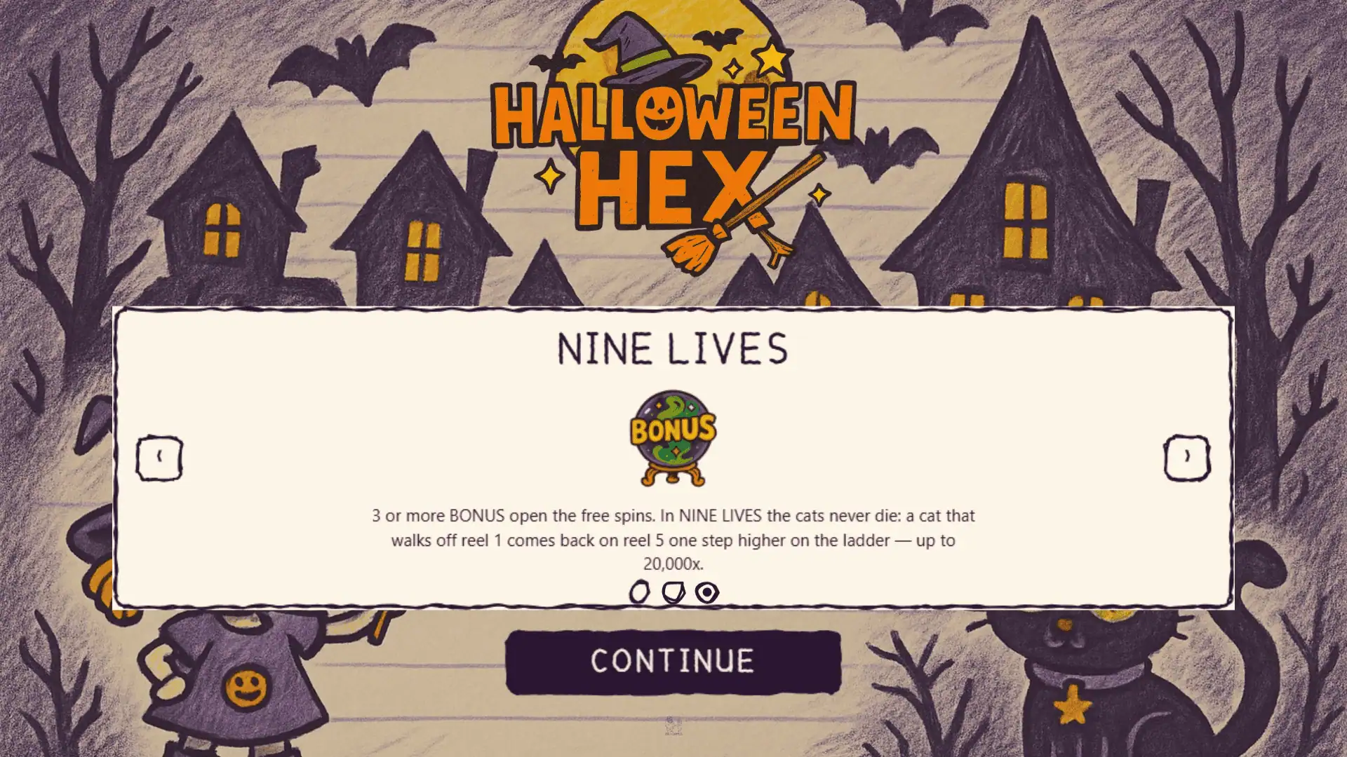 Halloween Hex slot intro screen