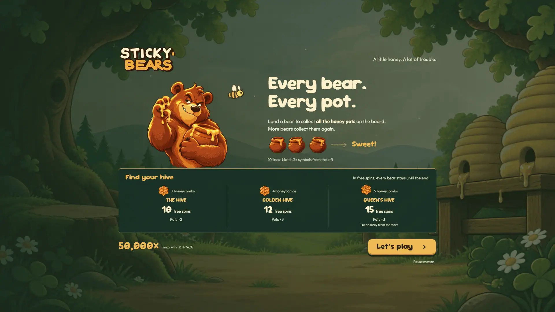 Sticky Bears slot intro screen