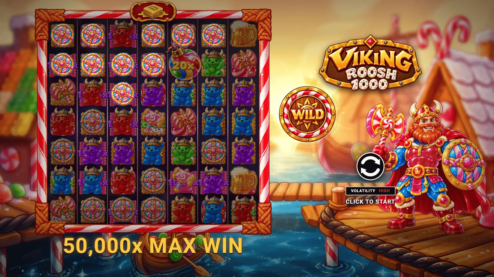 Viking Roosh 1000 slot intro screen