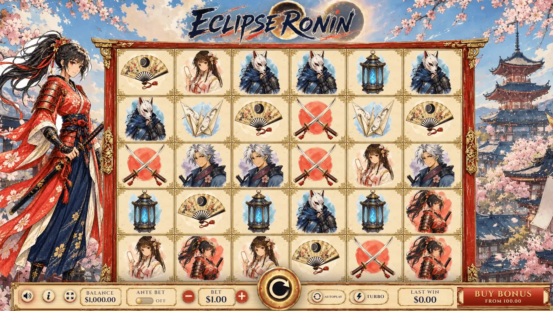 Eclipse Ronin slot gameplay reels