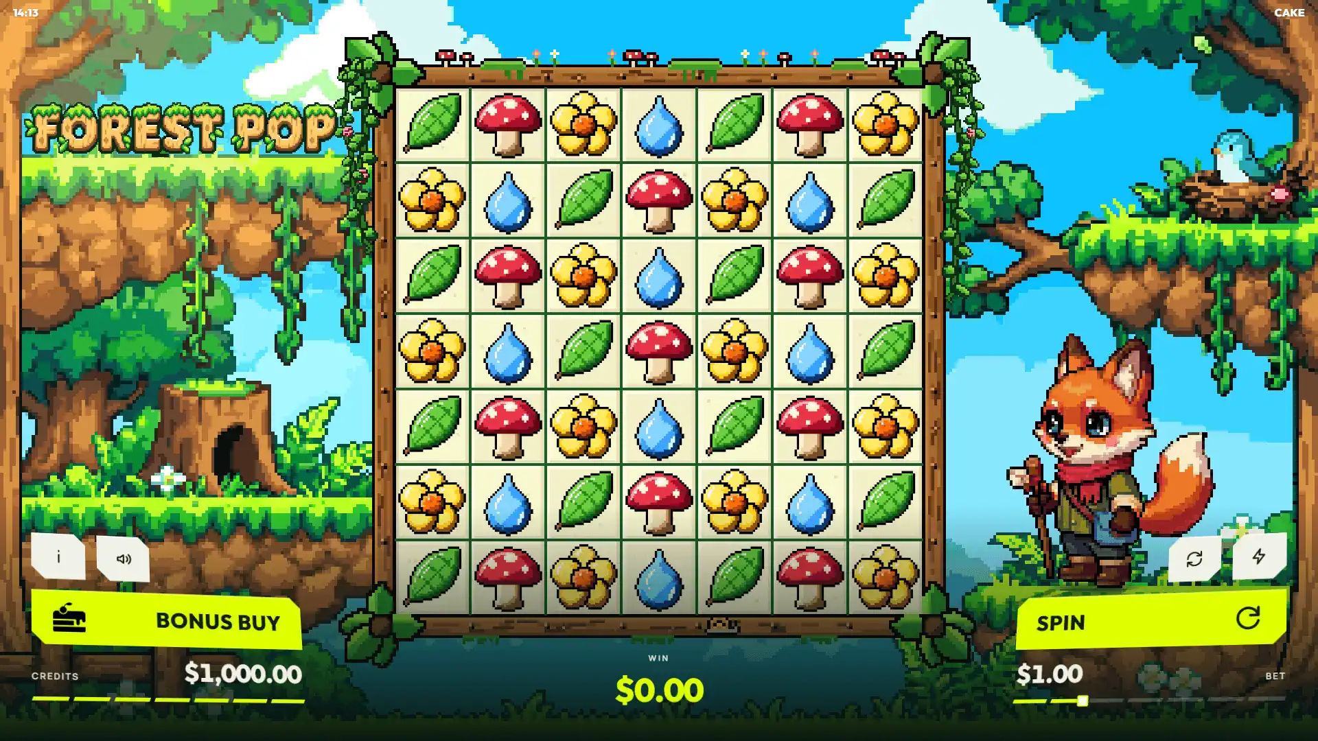 Forest Pop slot gameplay reels