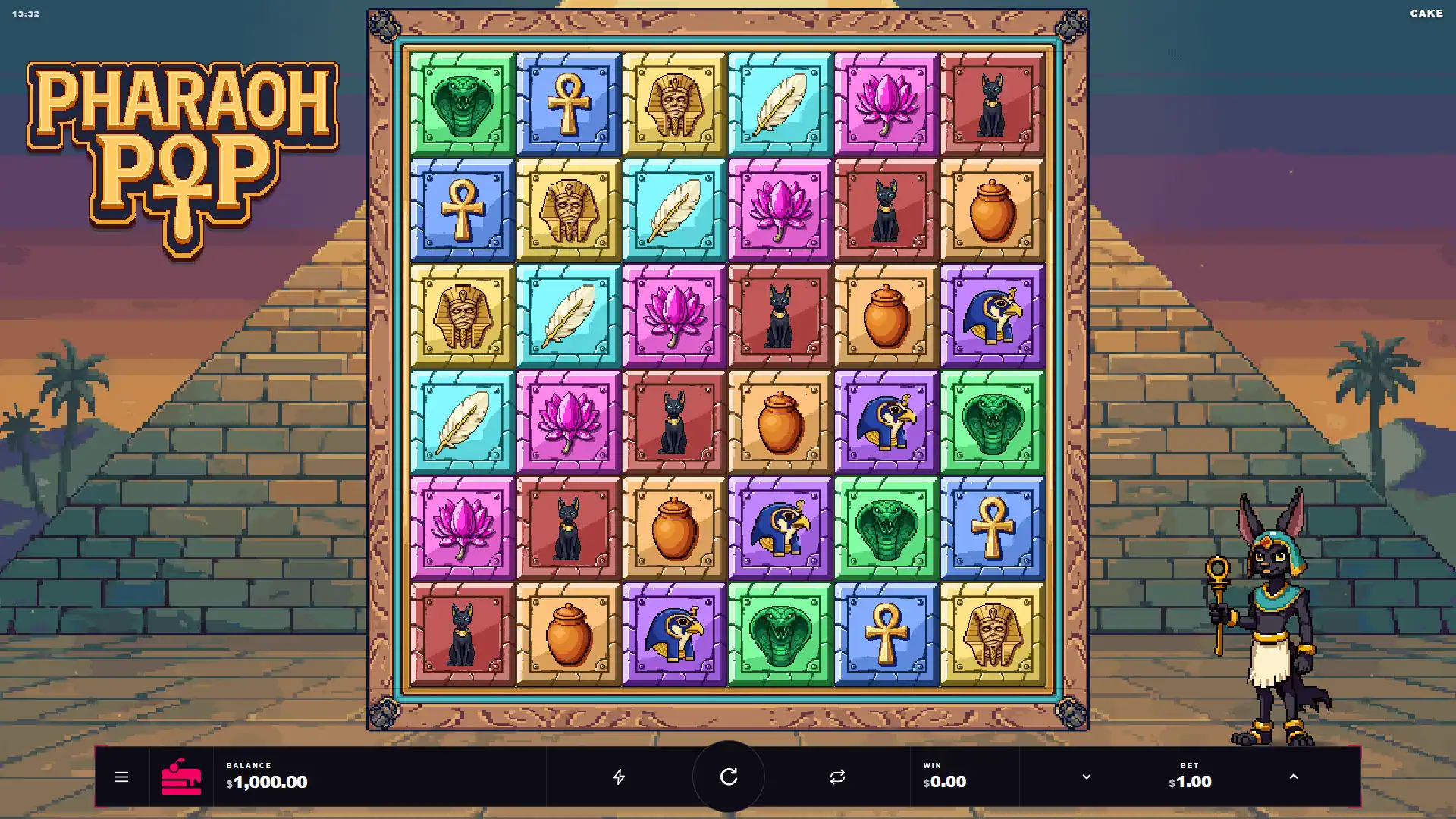 Pharaoh Pop slot gameplay reels