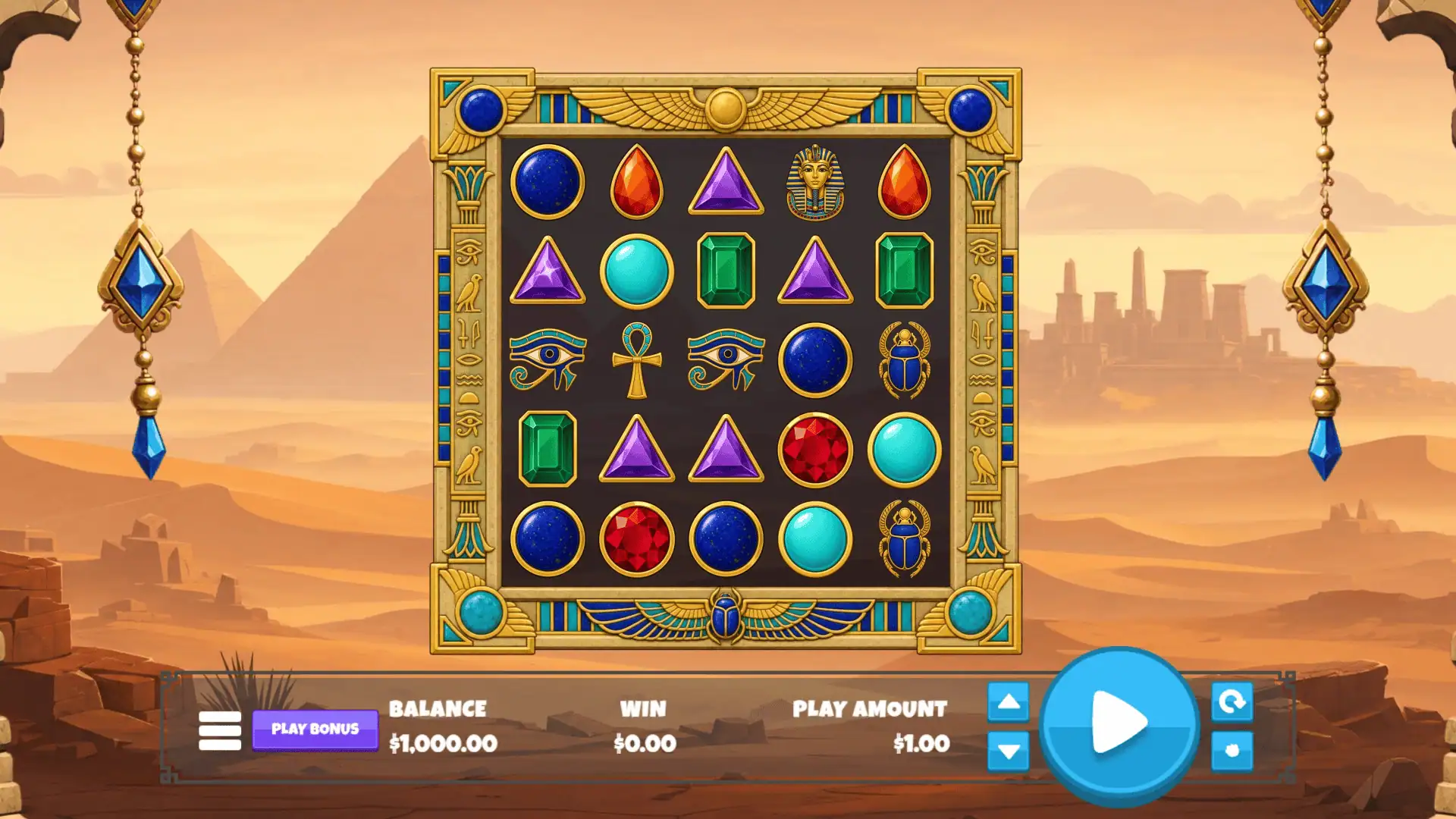 Sands Of Jewels slot gameplay reels