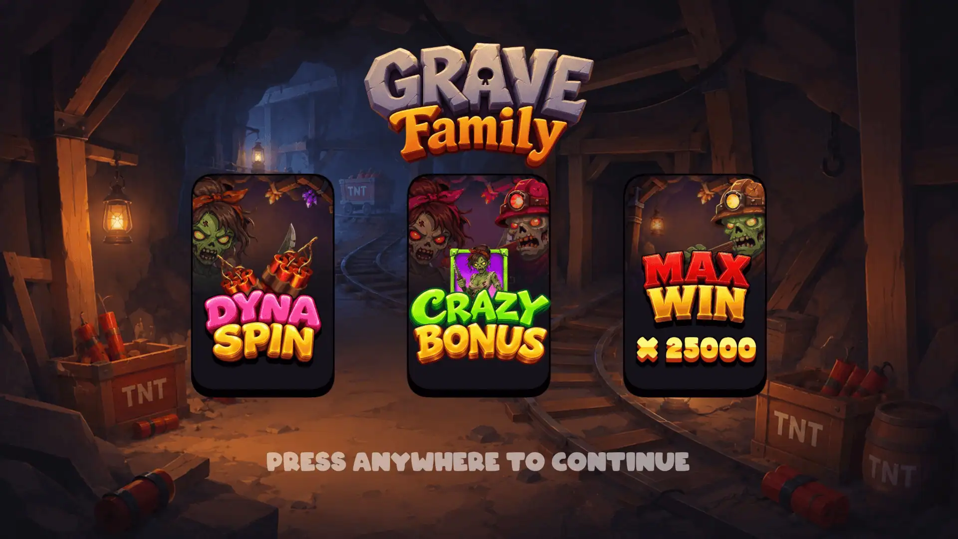 Grave Family slot intro screen