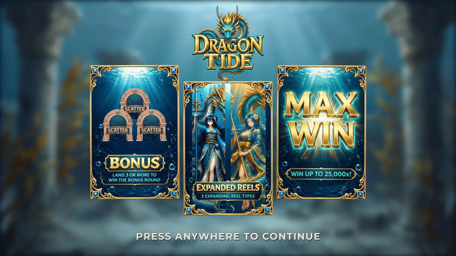 Dragon Tide slot intro screen